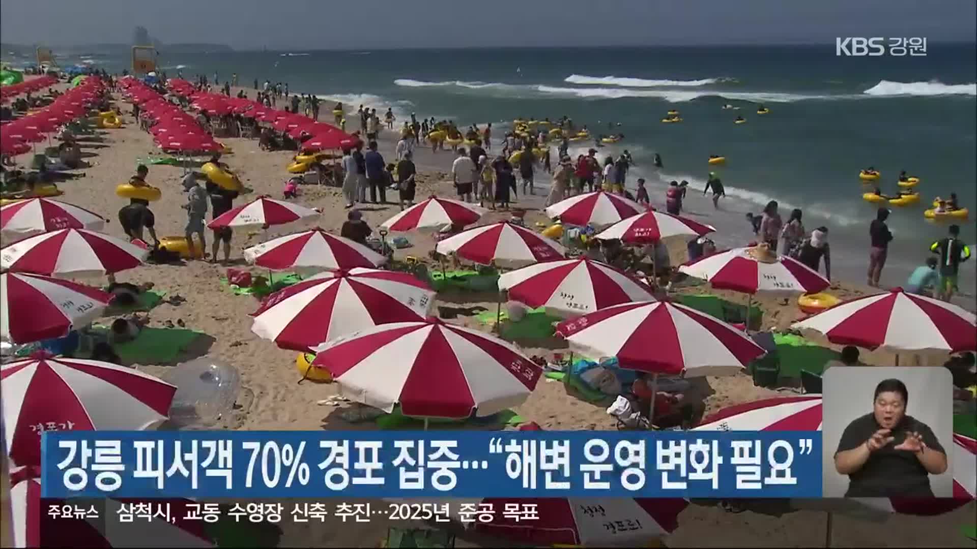 강릉 피서객 70% 경포 집중…“해변 운영 변화 필요”
