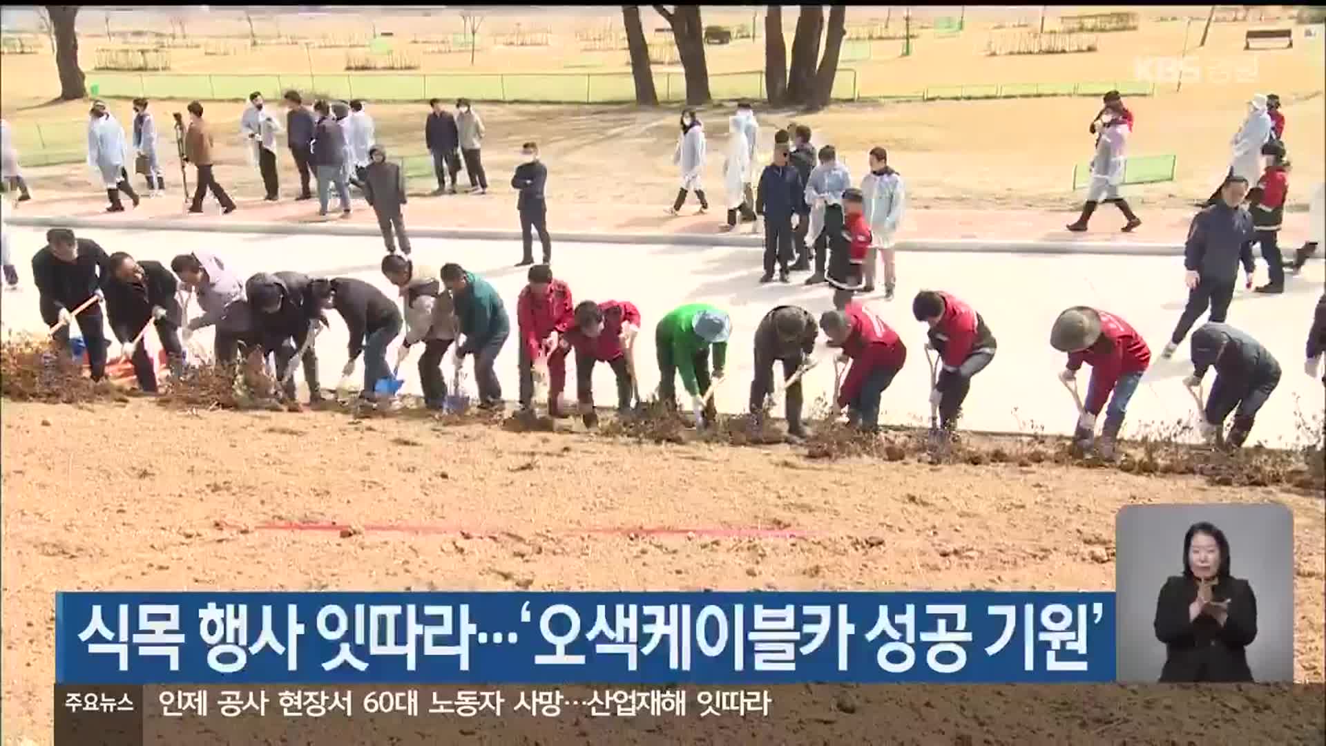 식목 행사 잇따라…‘오색케이블카 성공 기원’