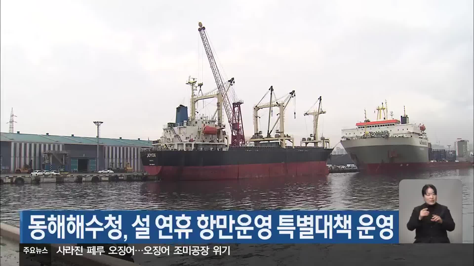 동해해수청, 설 연휴 항만운영 특별대책 운영