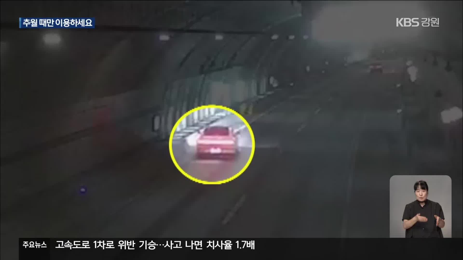 고속도로 1차로 위반 기승…사고 나면 치사율 1.7배