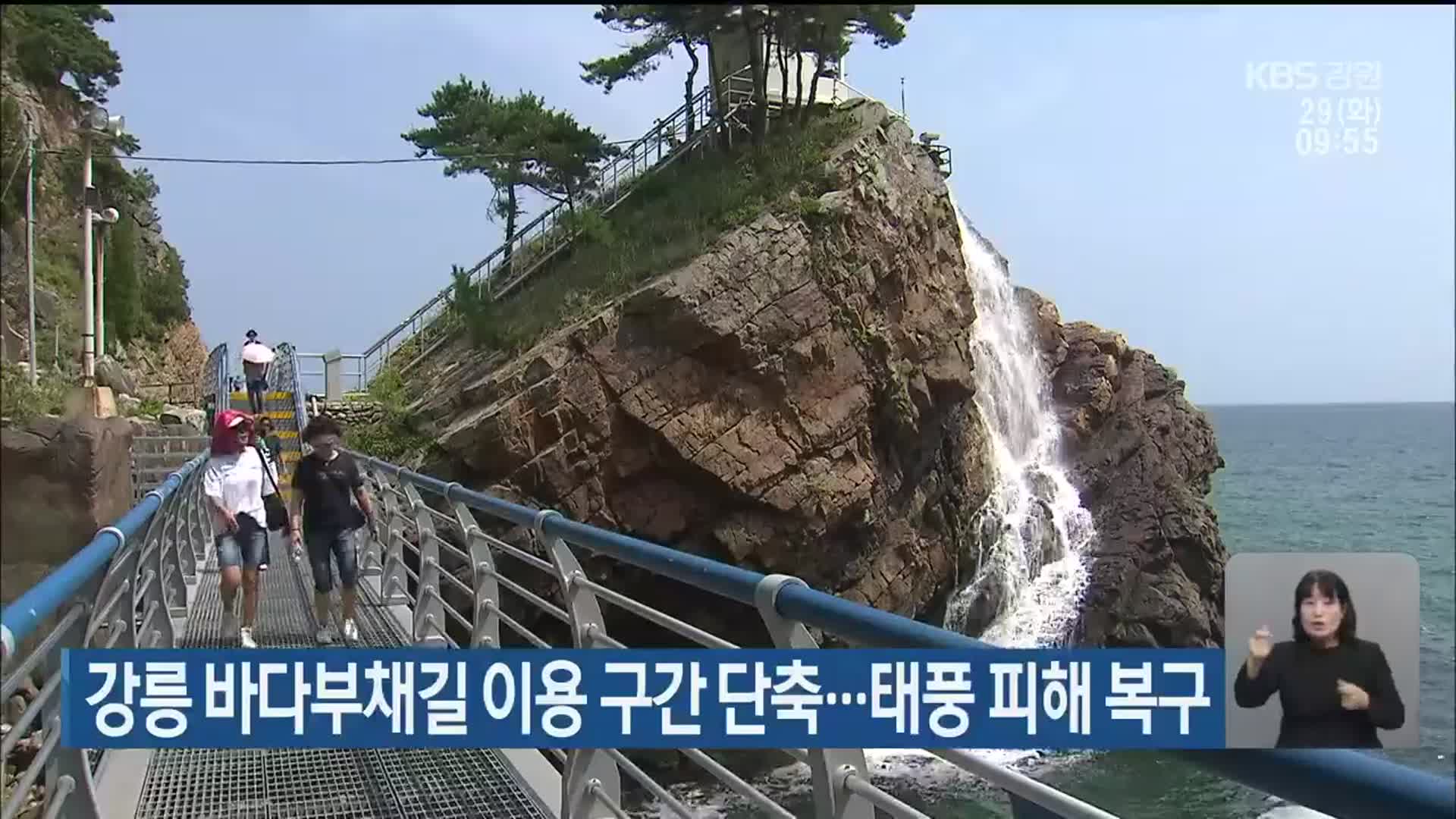 강릉 바다부채길 이용 구간 단축…태풍 피해 복구