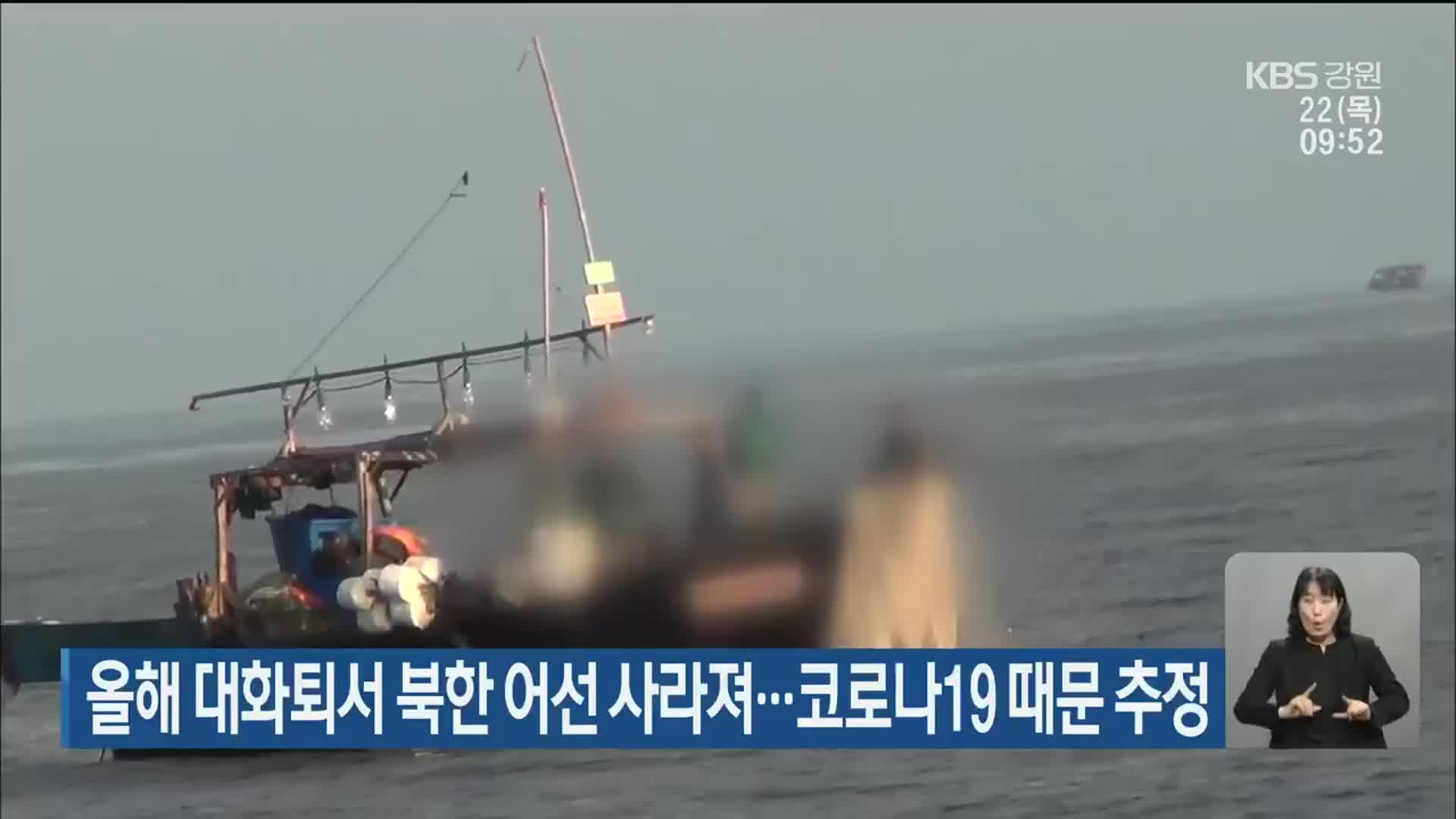 올해 대화퇴서 북한 어선 사라져…코로나19 때문 추정