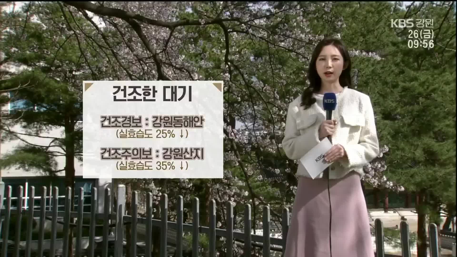 [날씨] 강원, 건조한 대기…내일 오후부터 비