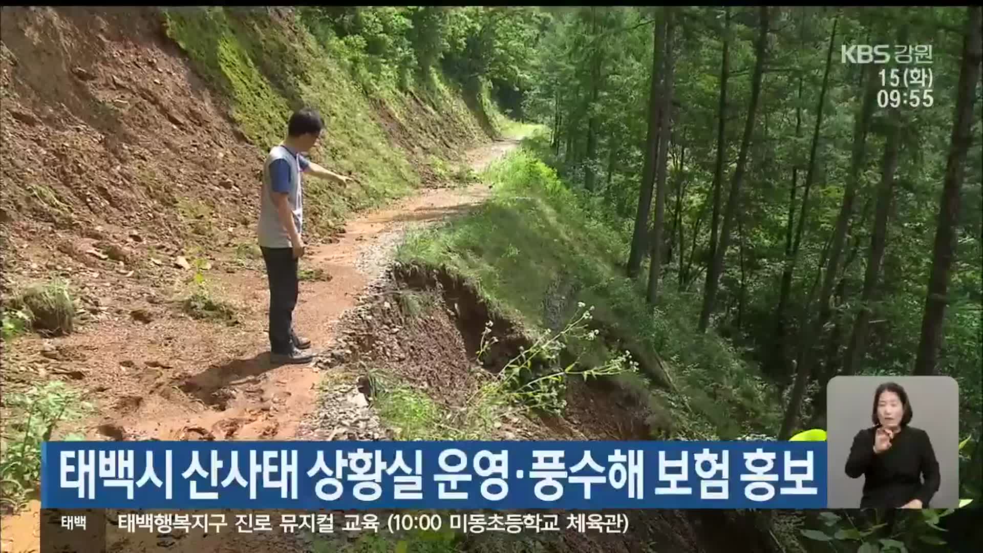 태백시 산사태 상황실 운영·풍수해 보험 홍보