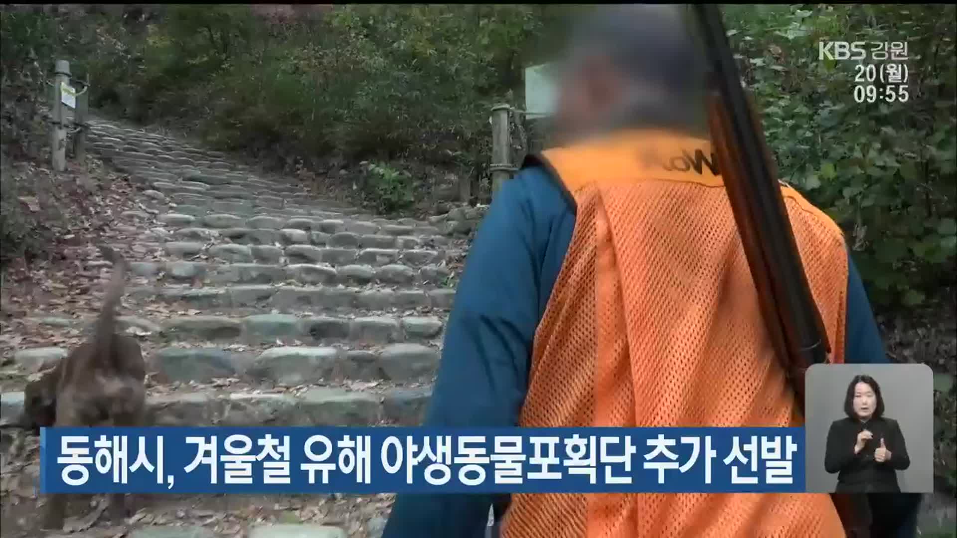 동해시, 겨울철 유해 야생동물 포획단 추가 선발