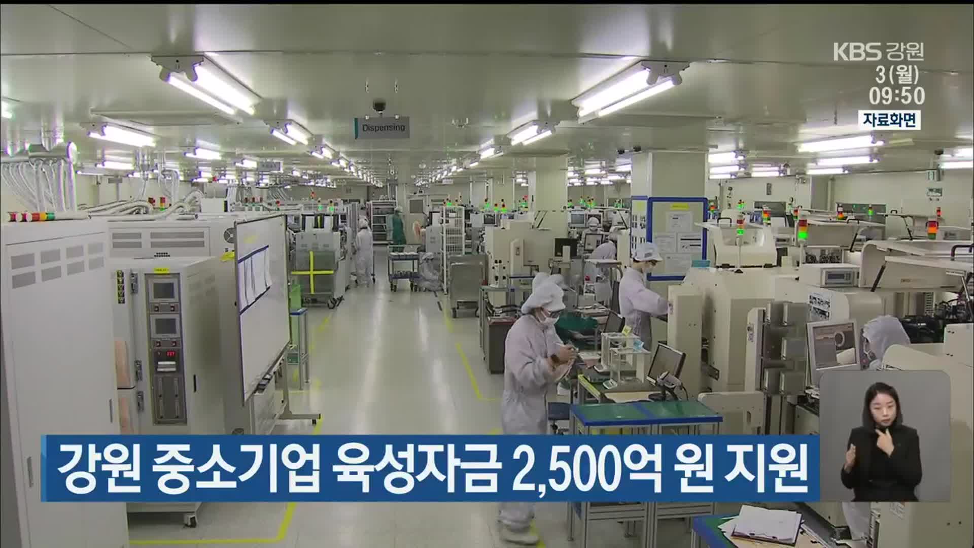 강원 중소기업 육성자금 2,500억 원 지원