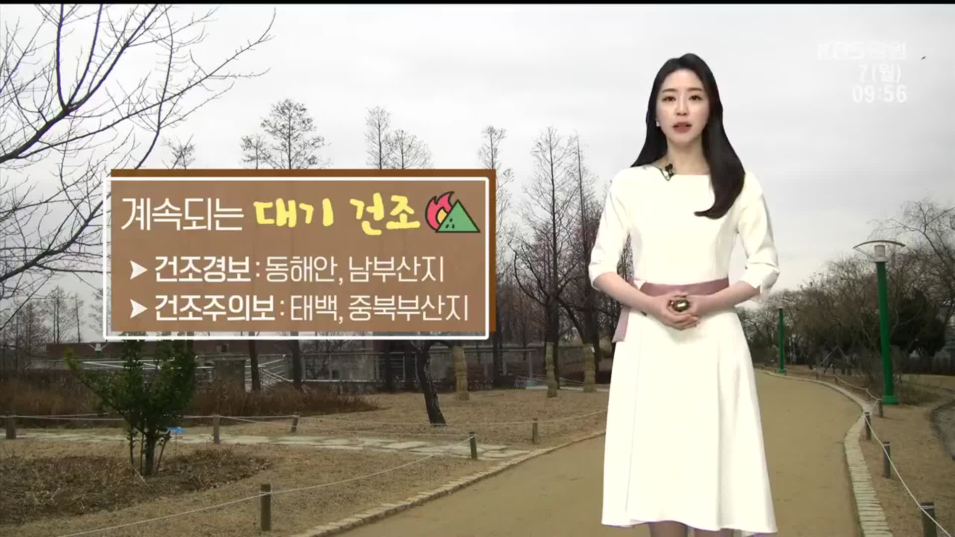 [날씨] 강원 동해안·산지 건조경보…내일부터 추위 점차 해소