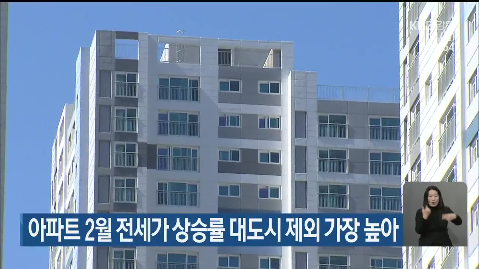 강원도 아파트 2월 전세가 상승률 대도시 제외 가장 높아