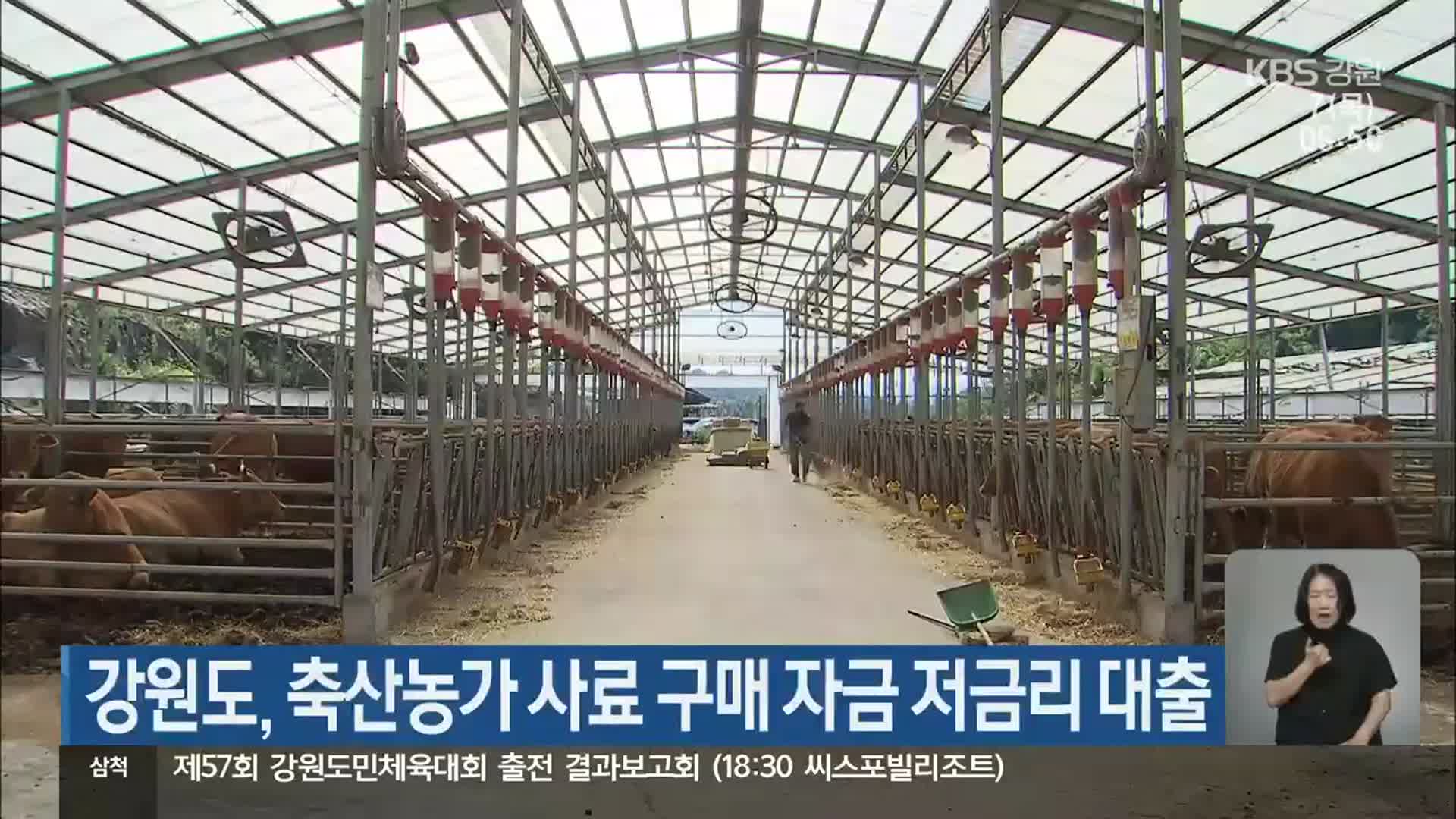 강원도, 축산농가 사료 구매 자금 저금리 대출