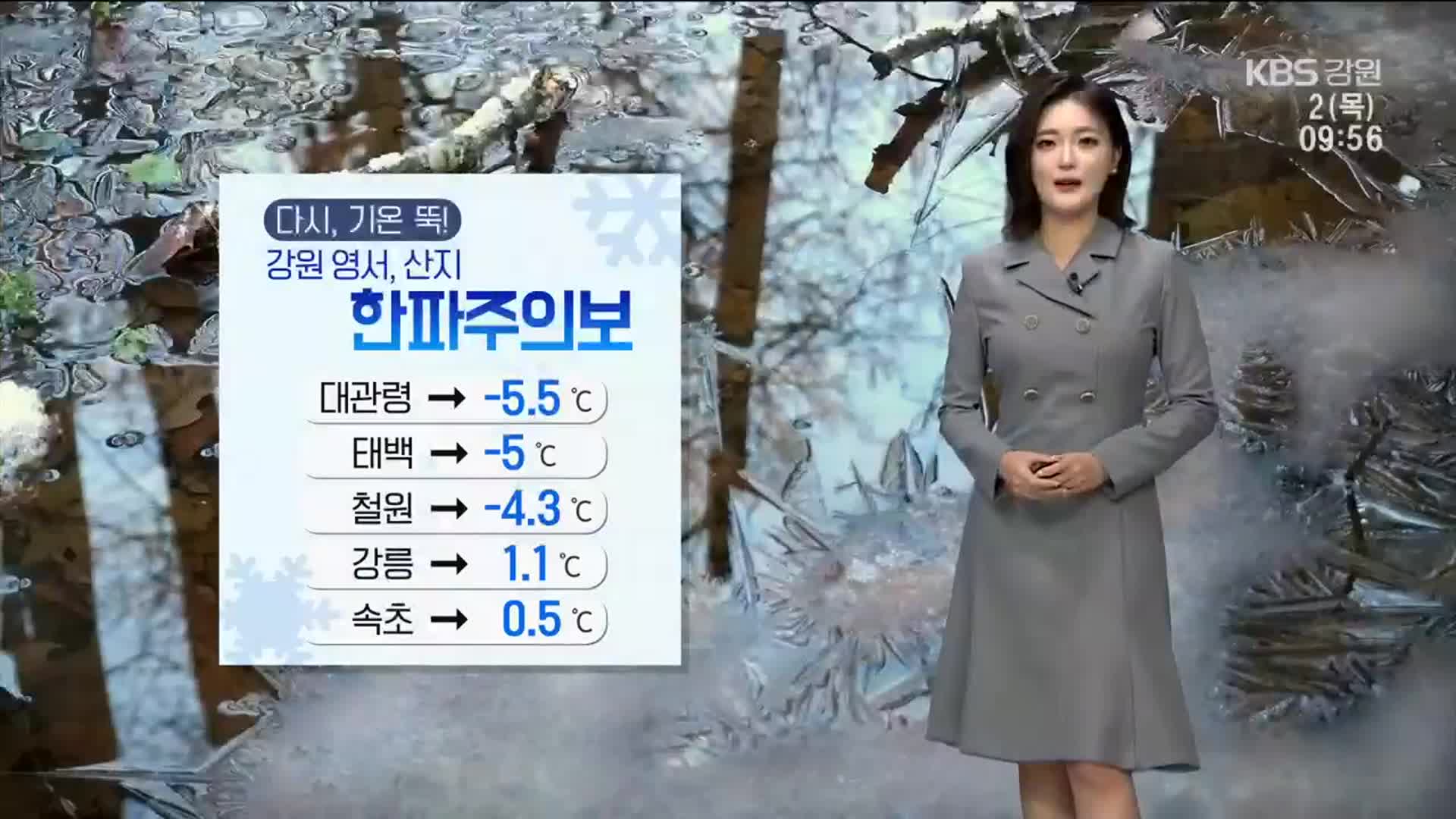 [날씨] 강원 영서·산지 한파주의보…건조, 산불 비상!