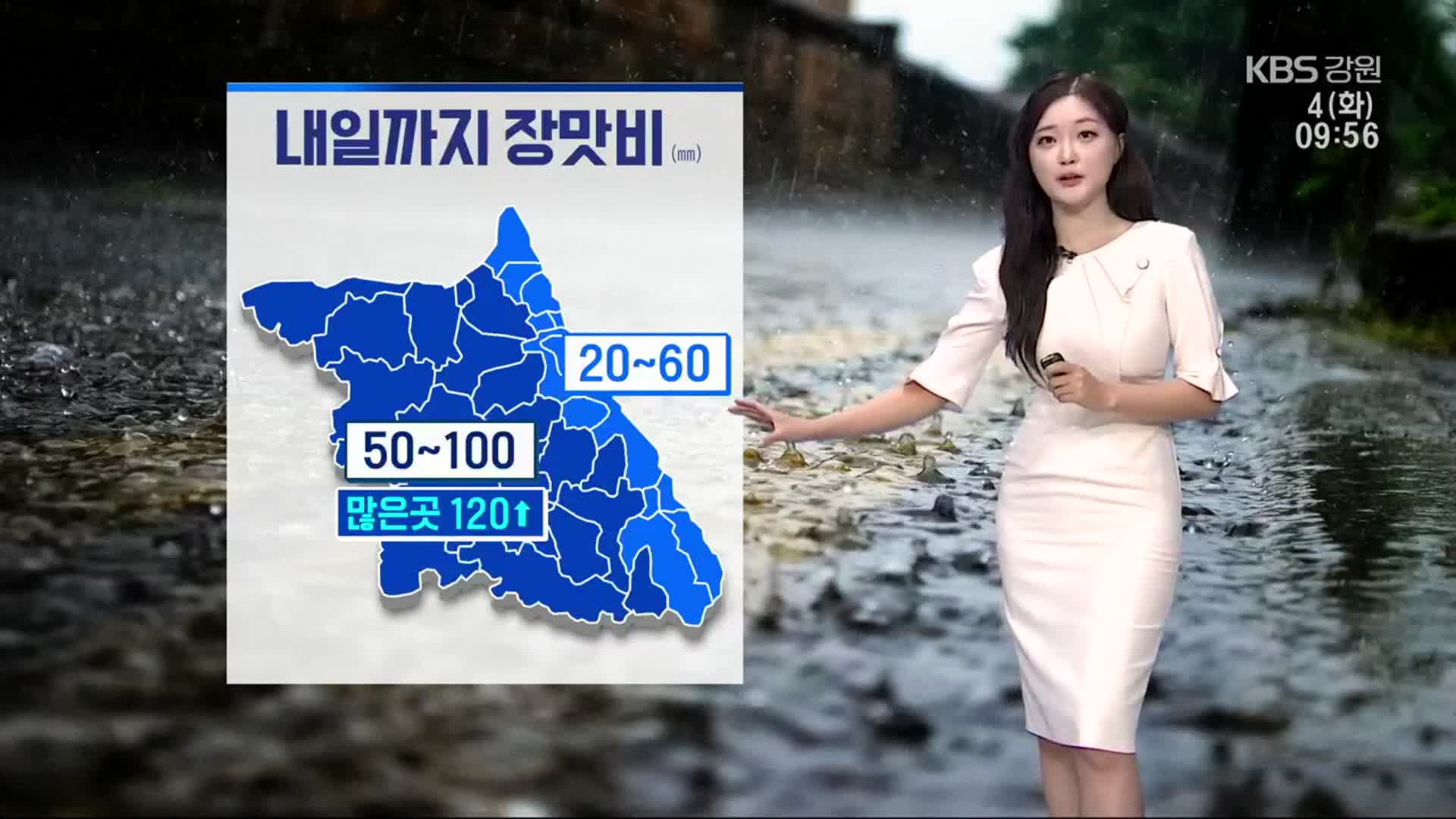 [날씨] 강원 내일까지 장맛비…산지 최대 120㎜↑