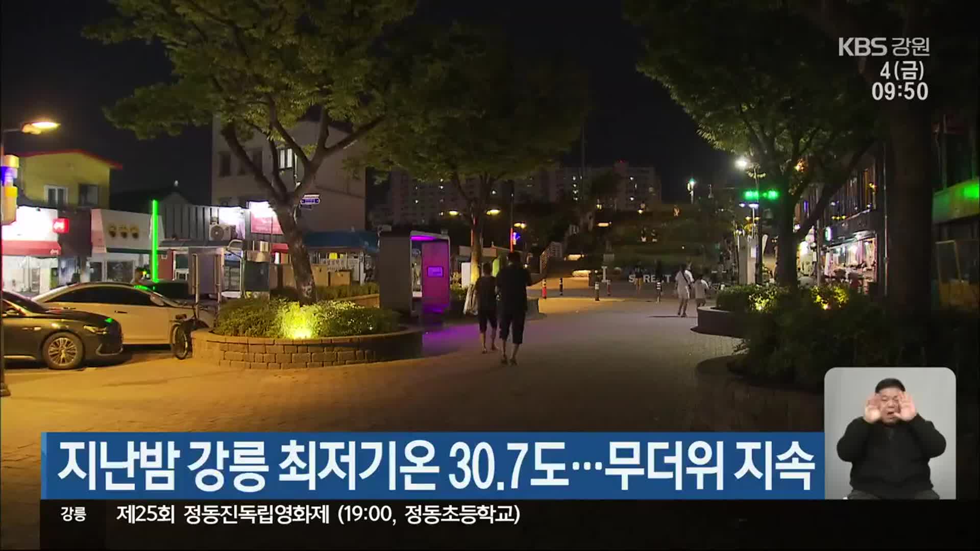 지난밤 강릉 최저기온 30.7도…무더위 지속