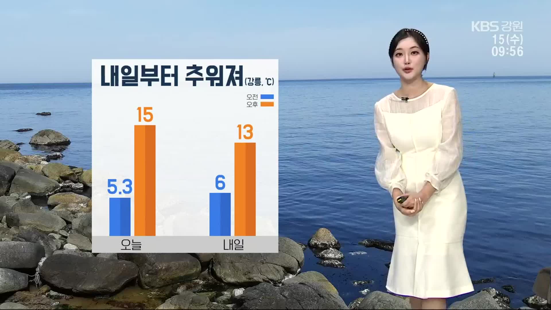 [날씨] 강원 아침 기온 ‘쌀쌀’…내일 오후부터 가끔 비