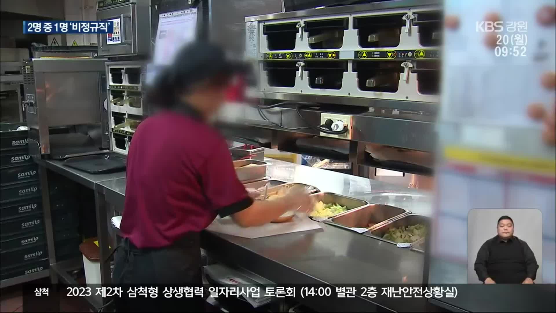 강원도 임금근로자 2명 중 1명 ‘비정규직’…역대 최고치