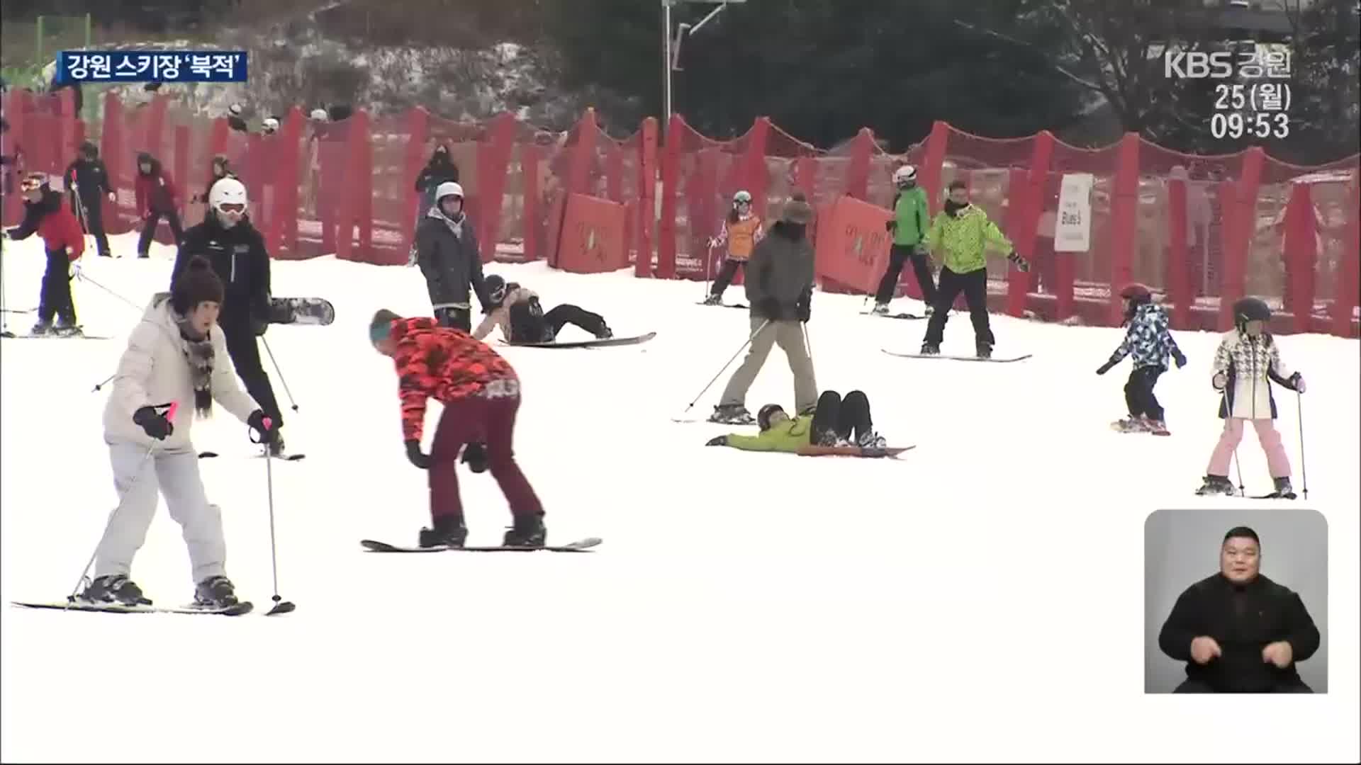 강추위 잦아들자 설원으로…강원 스키장 ‘북적’