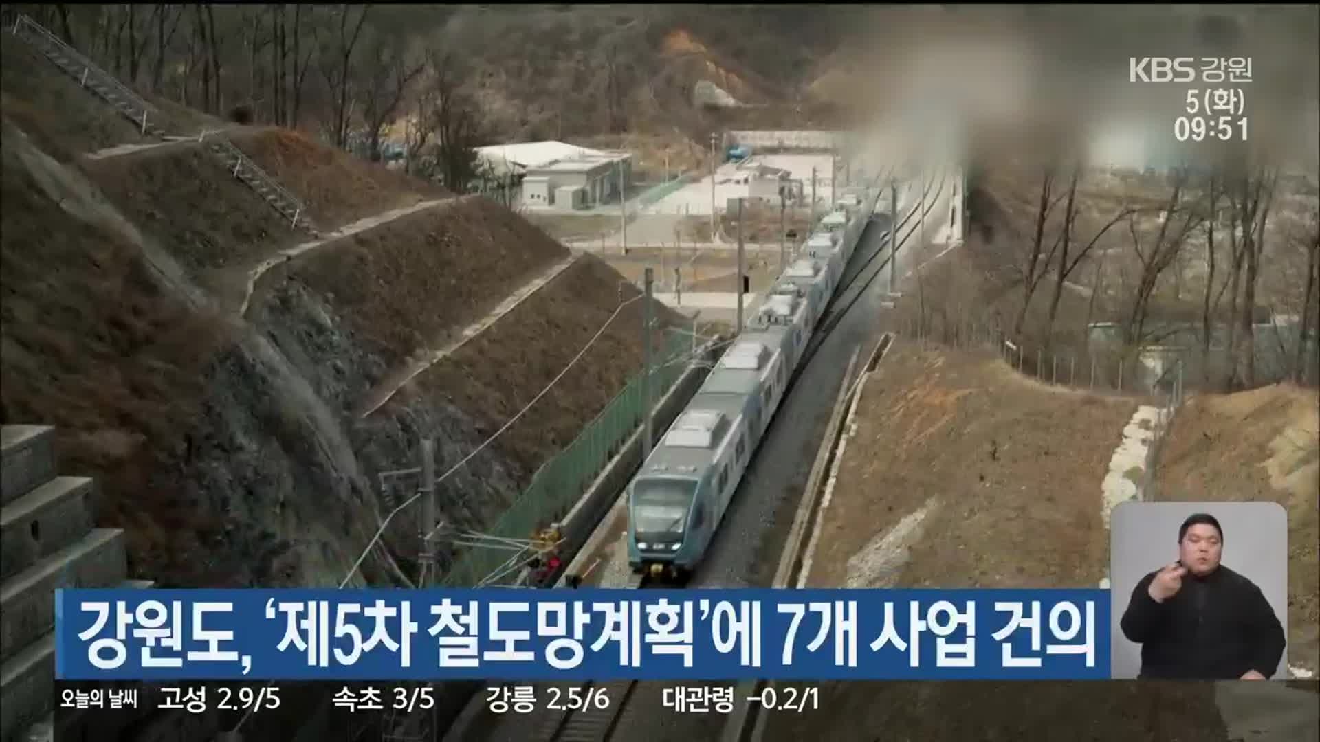 강원도, ‘제5차 철도망계획’에 7개 사업 건의