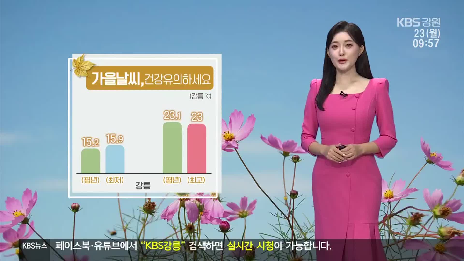 [날씨] 강원 선선한 가을 날씨…큰 일교차 유의