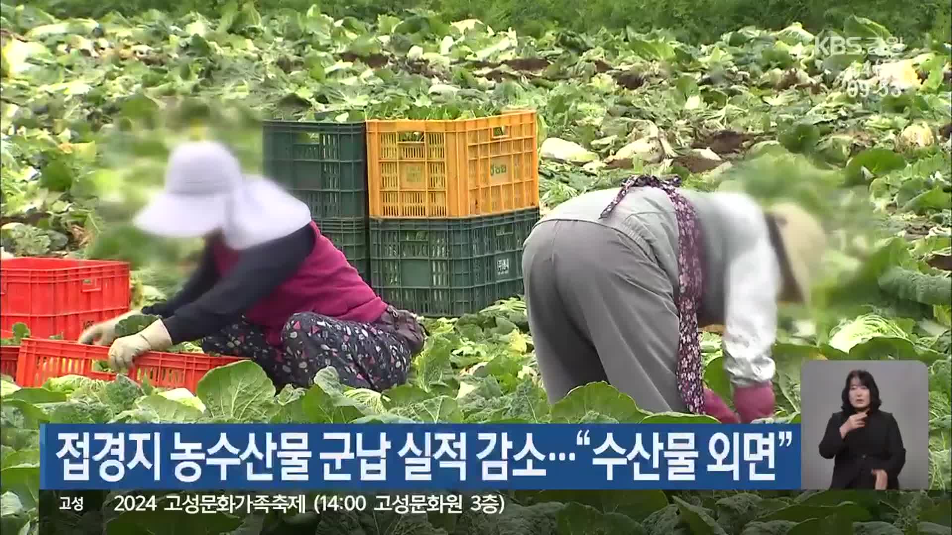 접경지 농수산물 군납 실적 감소…“수산물 외면”