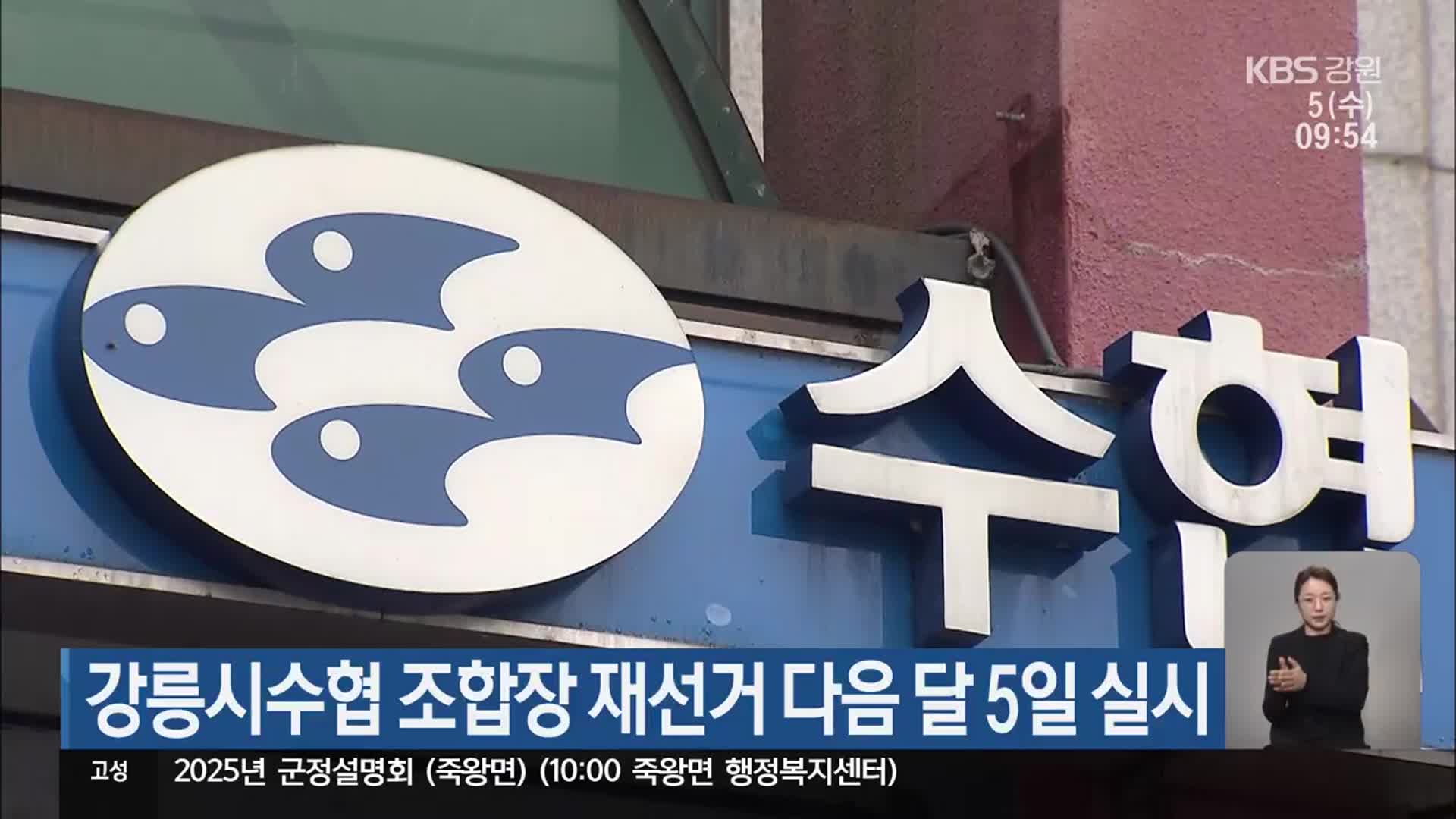 강릉시수협 조합장 재선거 다음 달 5일 실시