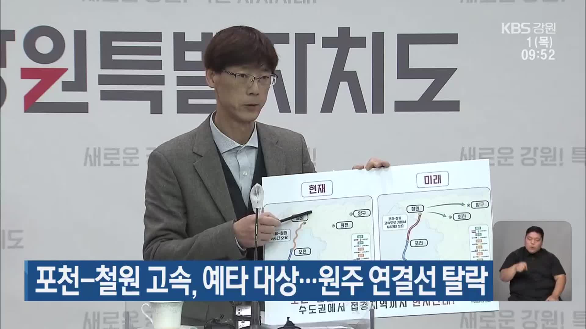 포천-철원 고속, 예타 대상…원주 연결선 탈락