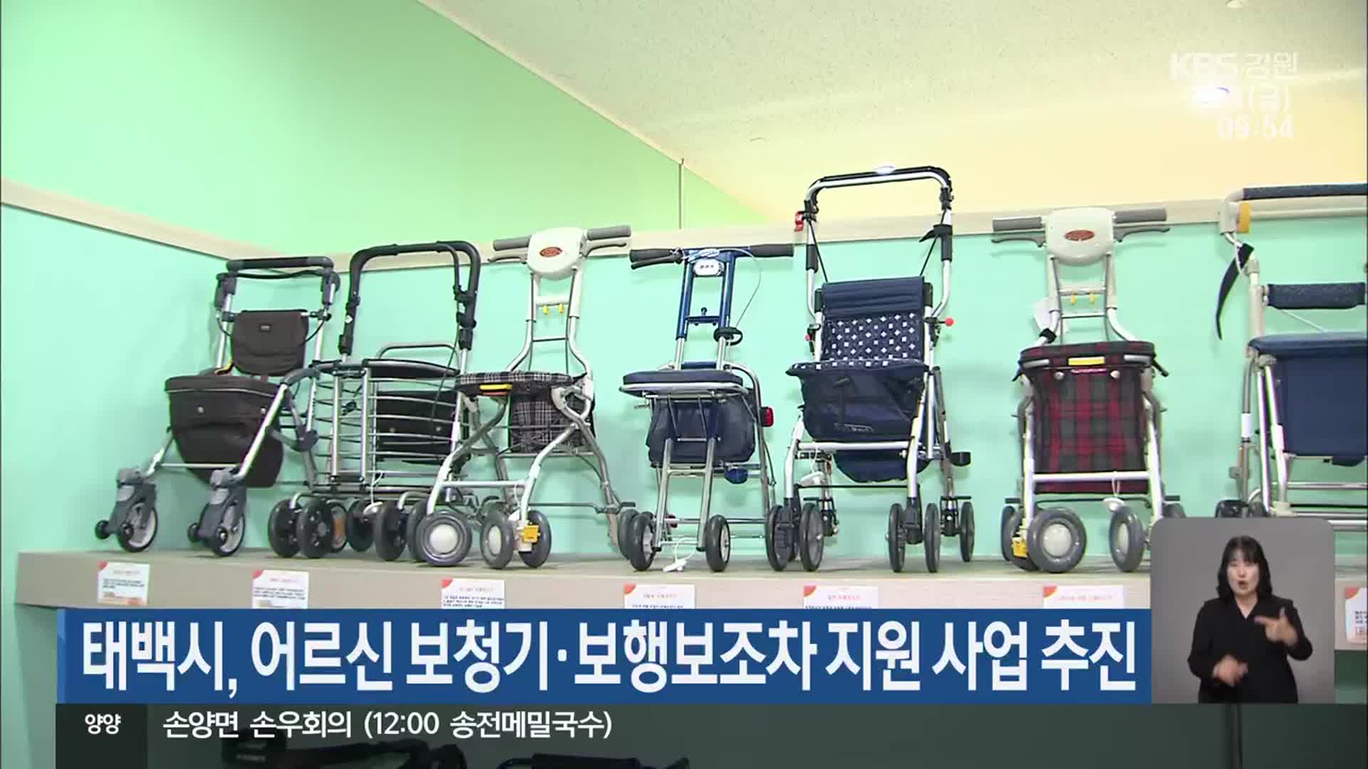 태백시, 어르신 보청기·보행보조차 지원 사업 추진
