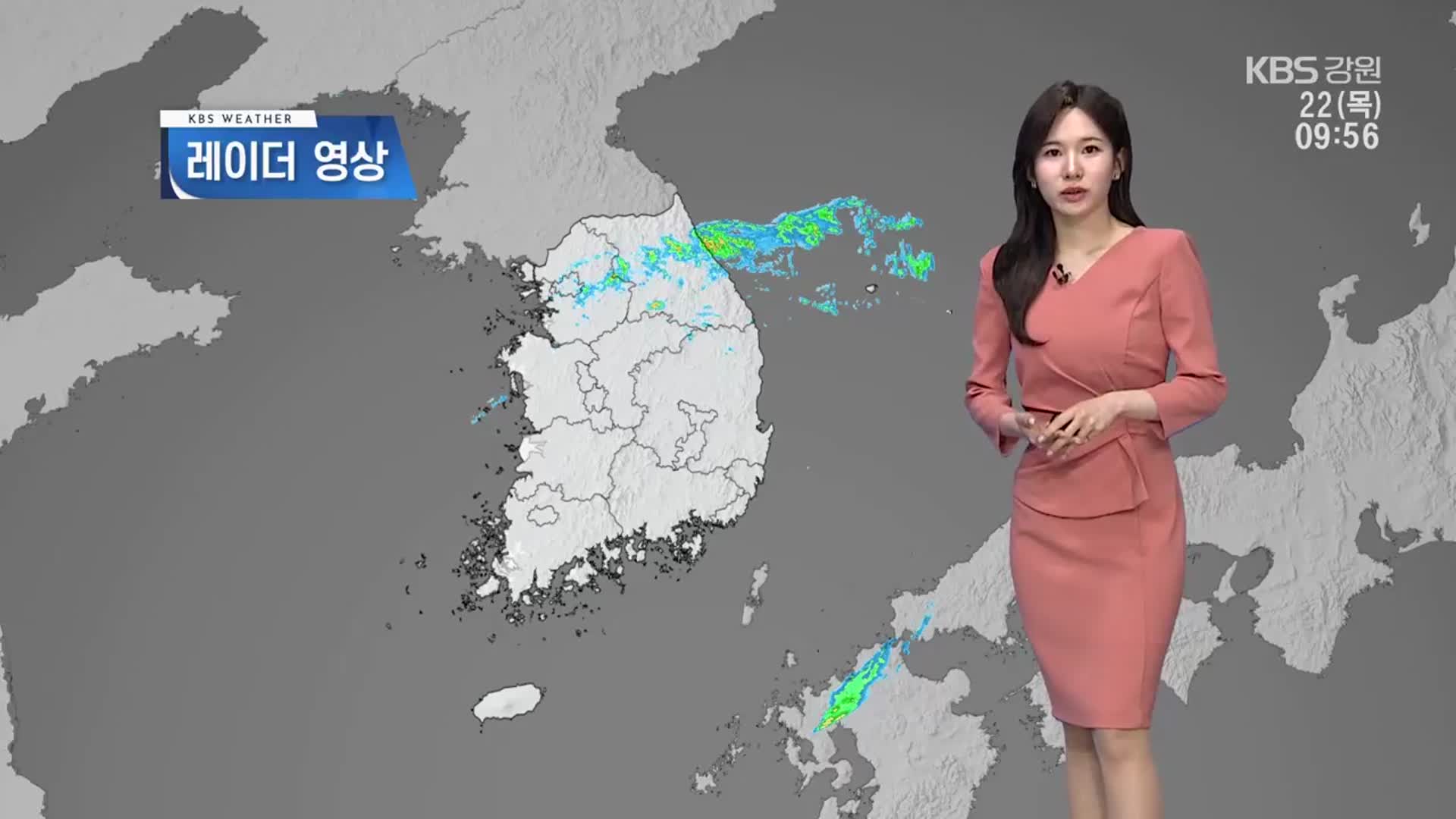 [날씨] 강원 오전까지 가끔 비…차차 맑아져