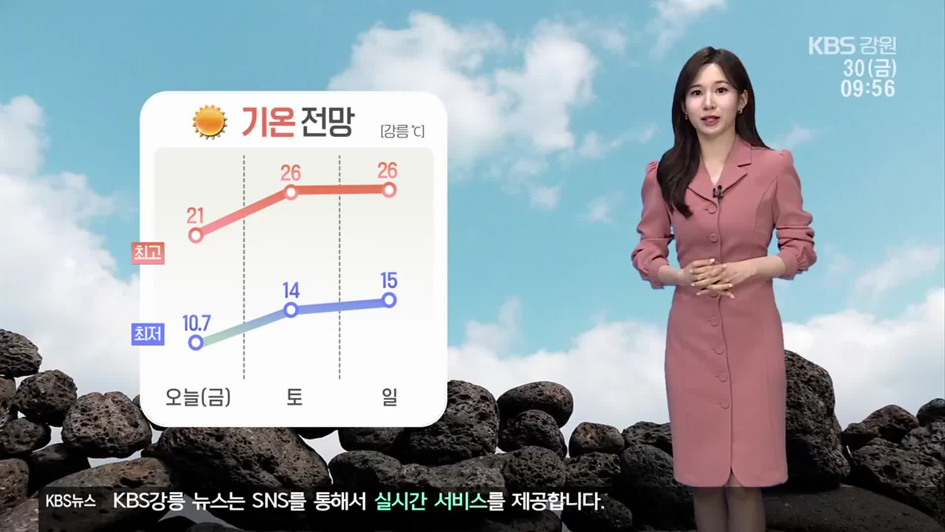 [날씨] 강원 오늘도 선선…주말 동안 모처럼 맑음