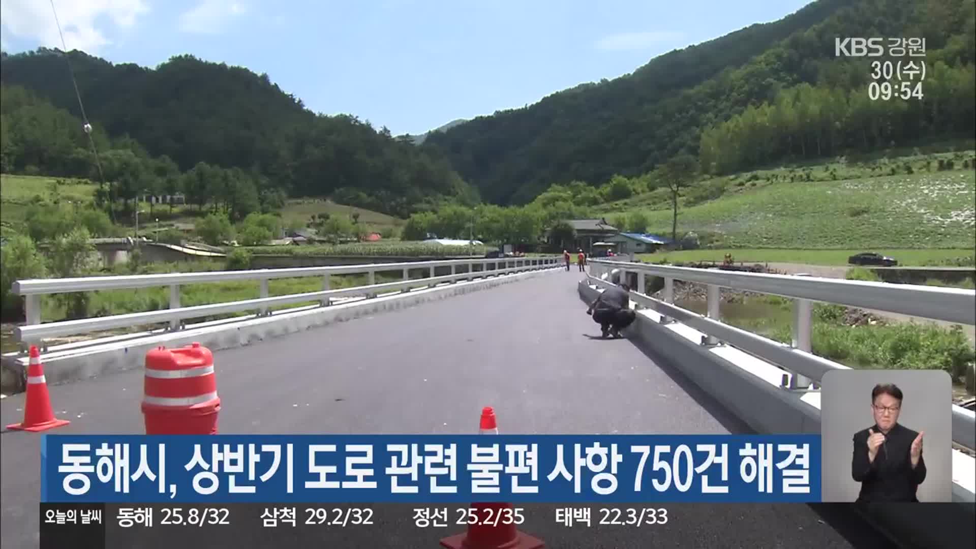 동해시, 상반기 도로 관련 불편 사항 750건 해결