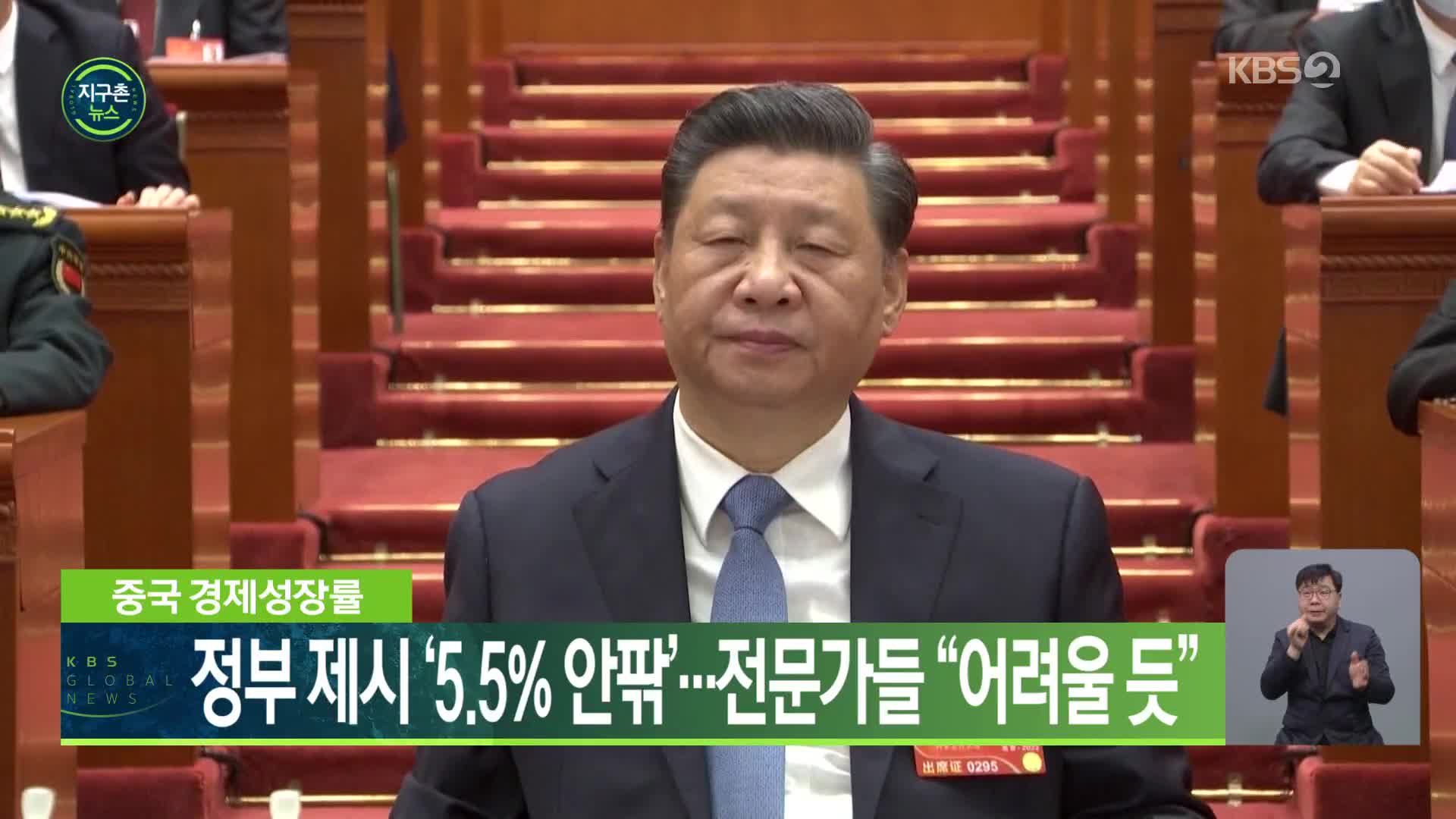 중국 경제성장률, 정부 제시 ‘5.5% 안팎’…전문가들 “어려울 듯”
