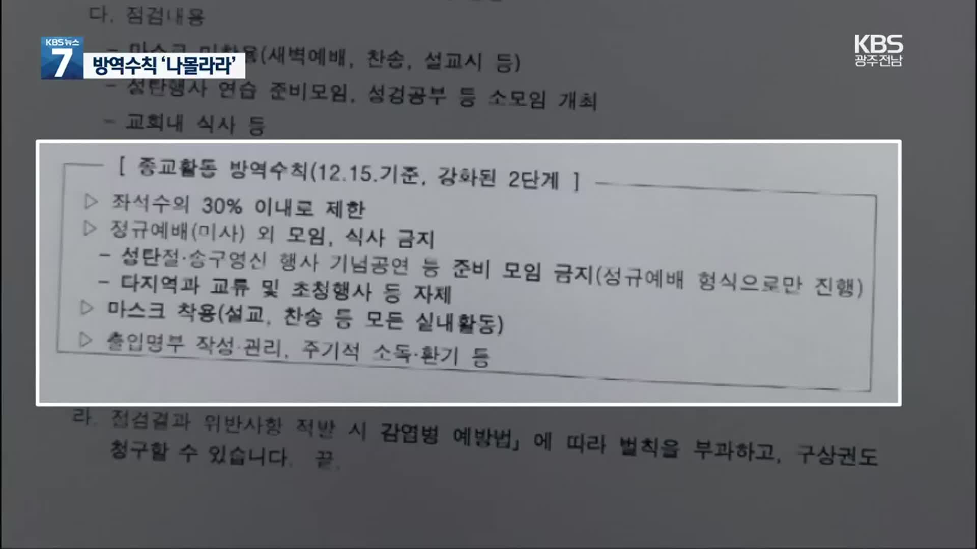 방역수칙 강화해도 일부 시설은 ‘나 몰라라’