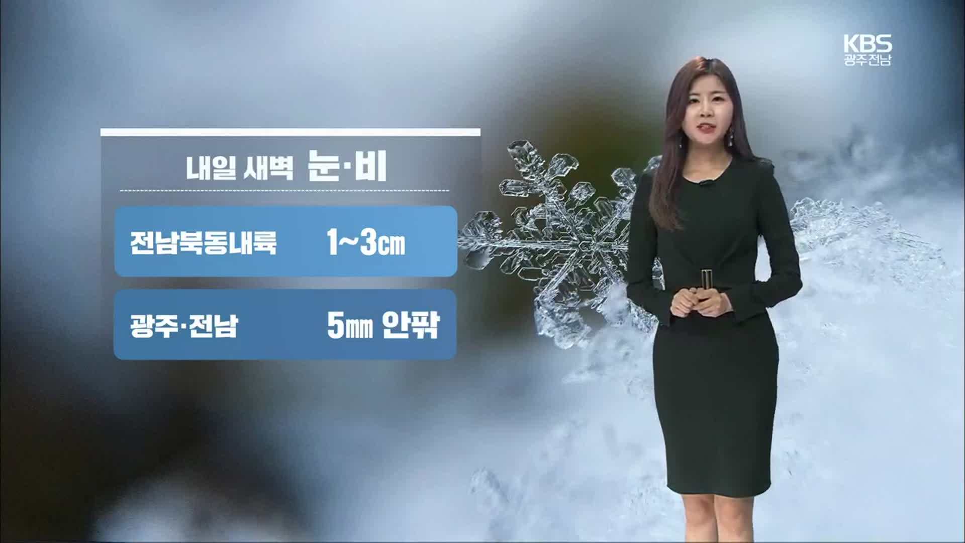 [날씨] 광주·전남 내일 새벽 눈·비…아침 추위 계속