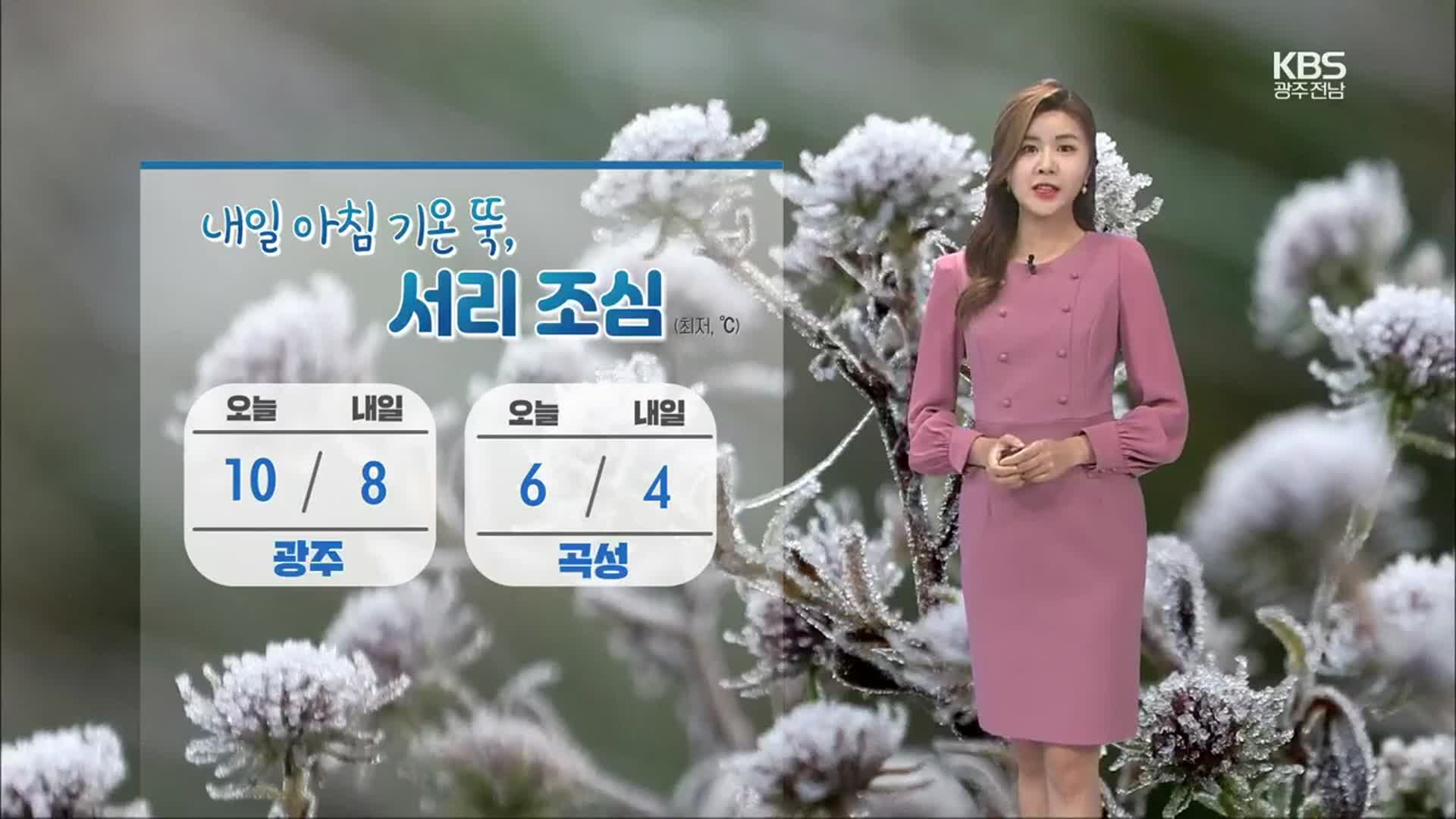 [날씨] 광주·전남 내일 아침 기온 5도 안팎 ↓…미세먼지 ‘좋음’