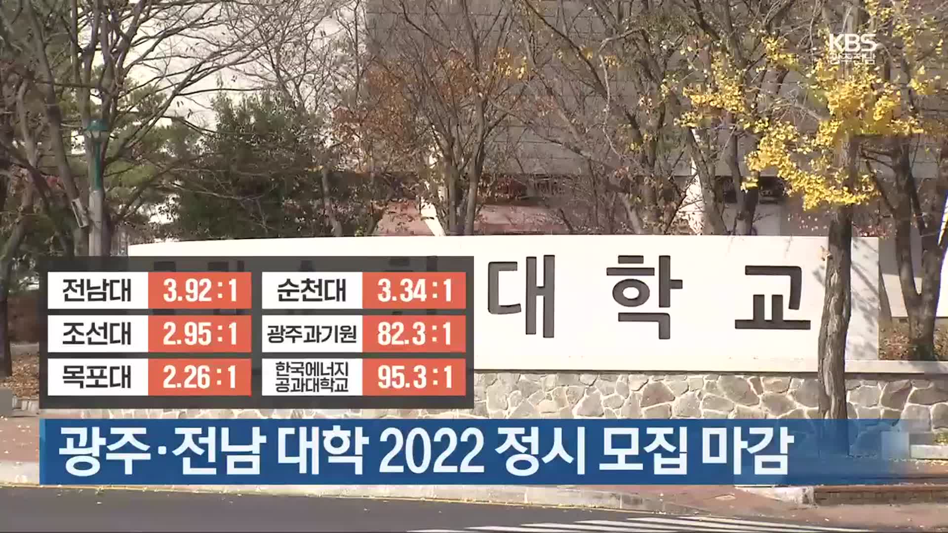 [간추린 뉴스] 광주·전남 대학 2022 정시 모집 마감 외