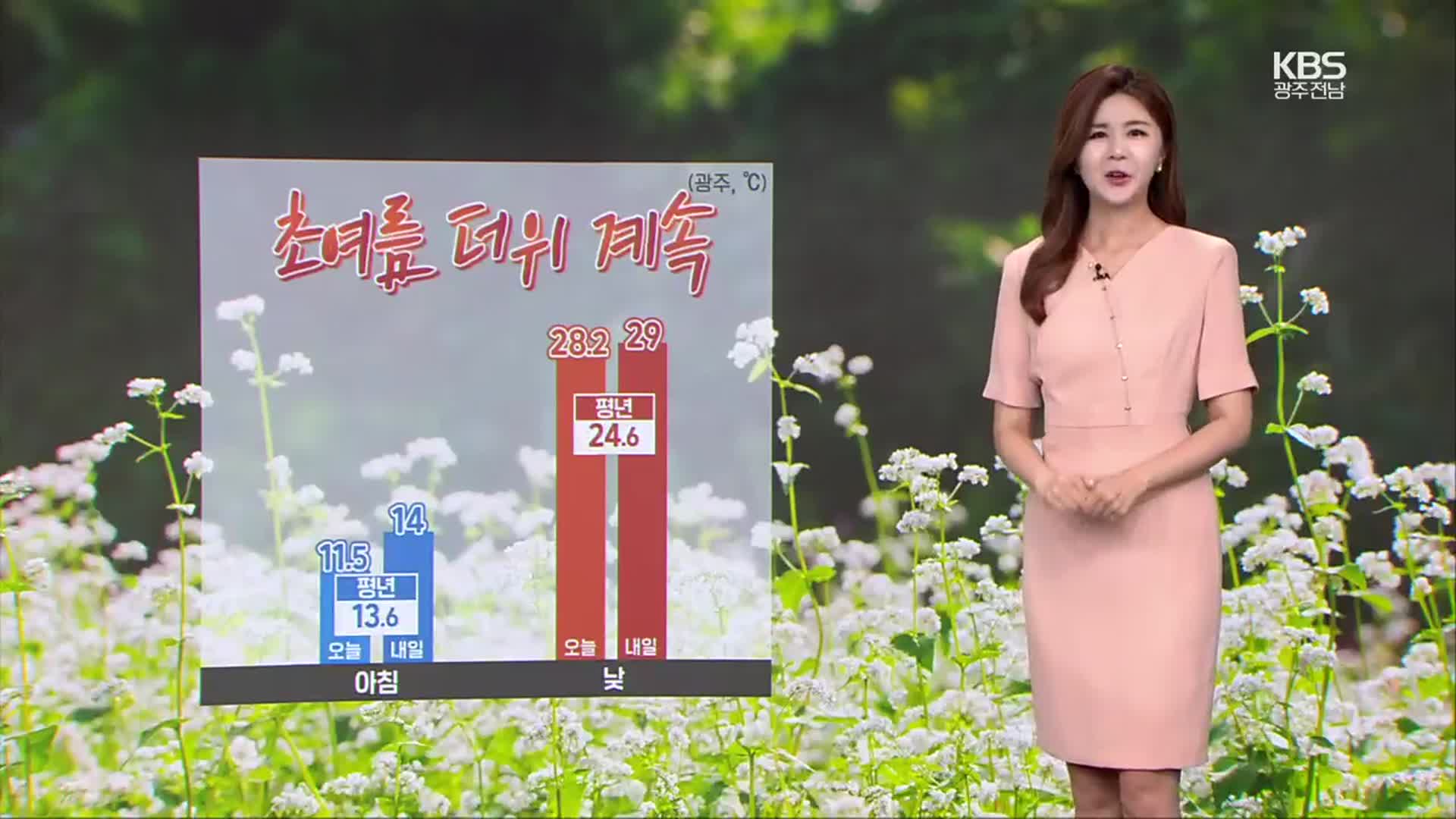 [날씨] 광주·전남 초여름 더위 계속…내일 낮 최고 기온 29도