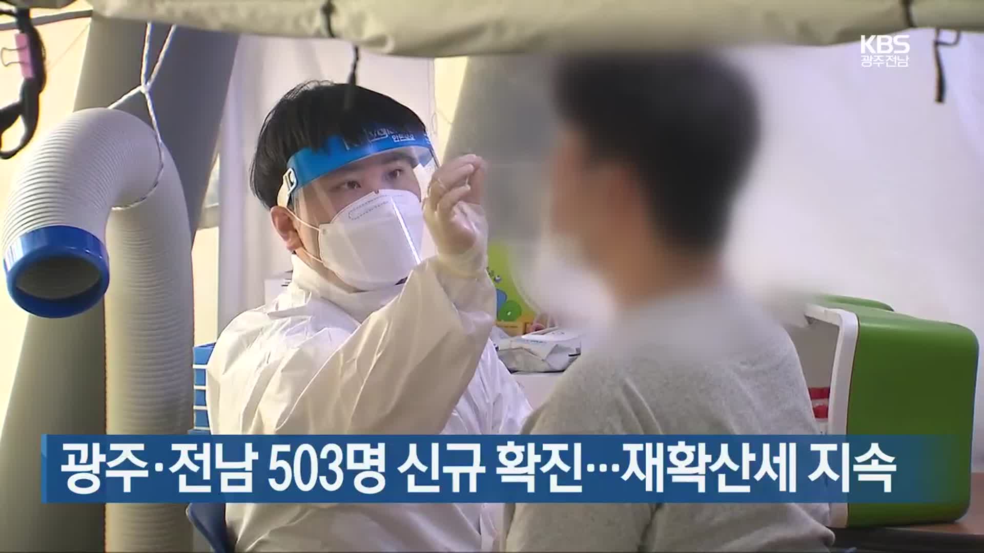 광주·전남 503명 신규 확진…재확산세 지속