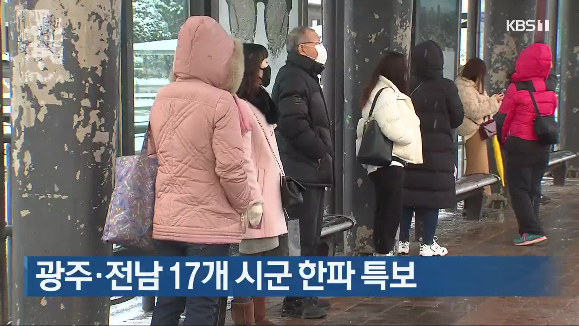 광주·전남 17개 시군 한파 특보