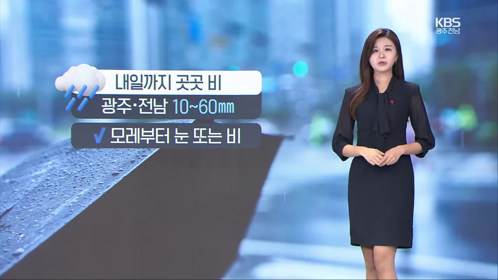 [날씨] 광주·전남 주말까지 눈·비…해안 강풍 주의