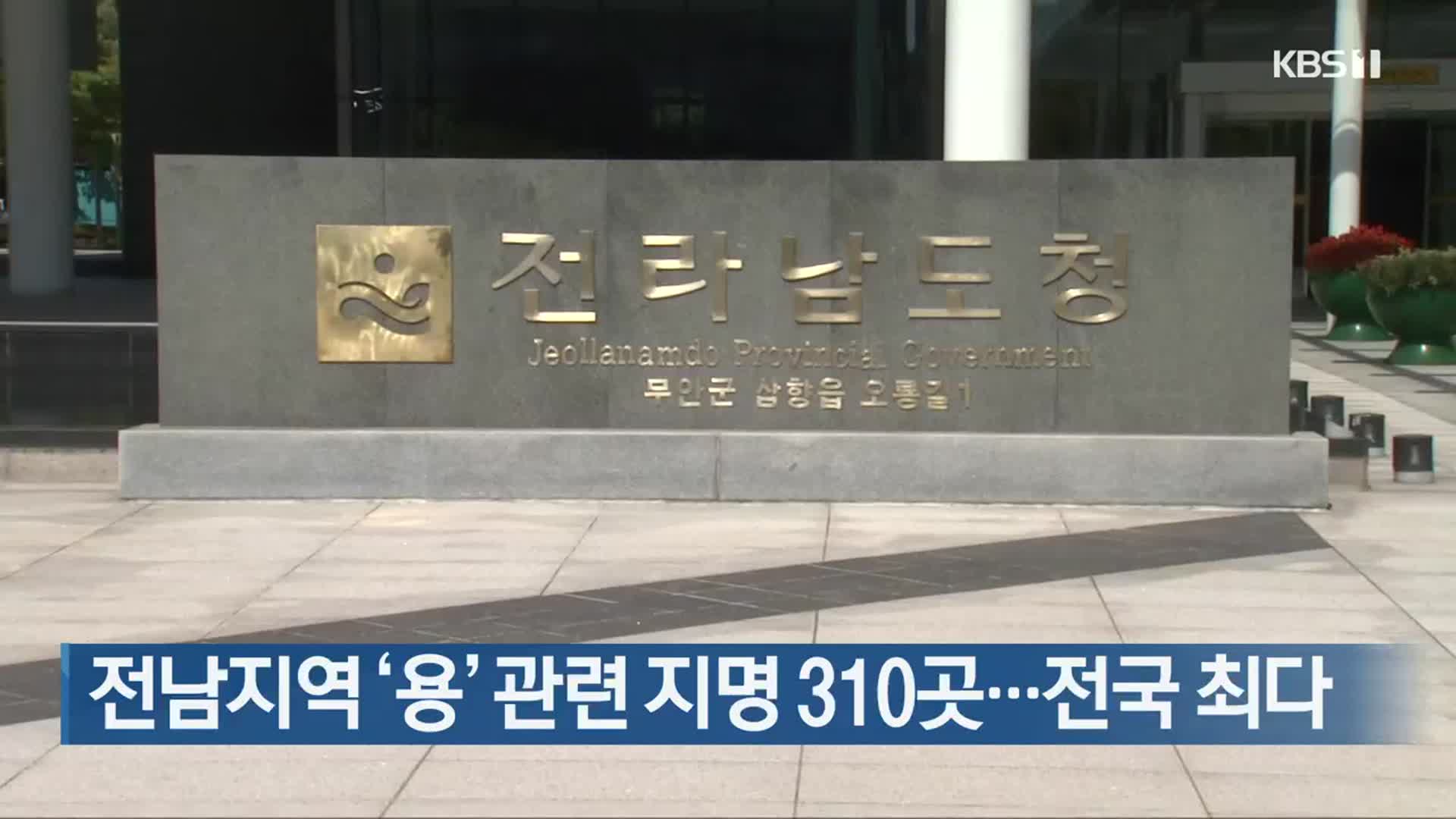 전남지역 ‘용’ 관련 지명 310곳…전국 최다