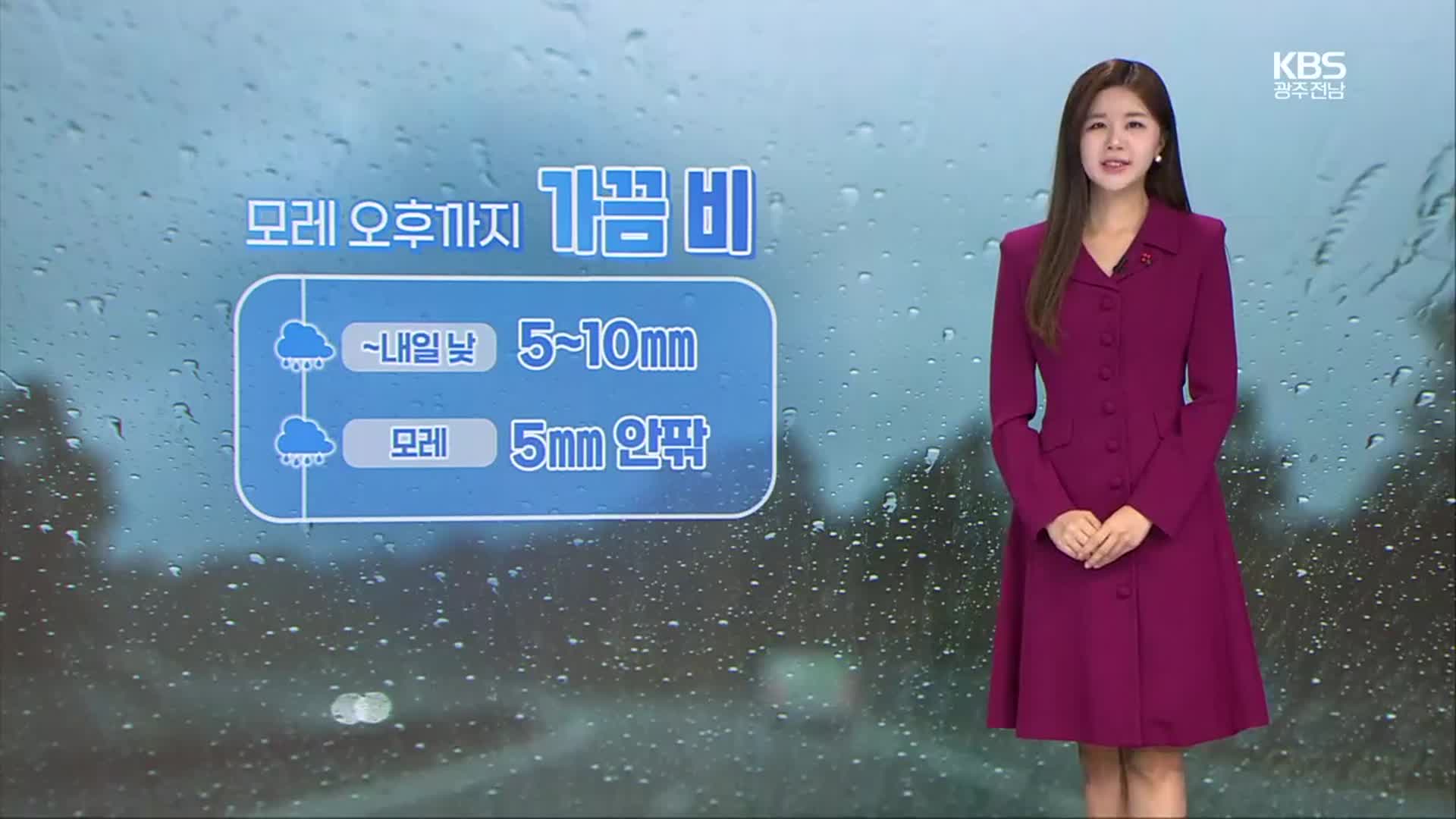[날씨] 광주·전남 모레 오후까지 가끔 비…당분간 포근