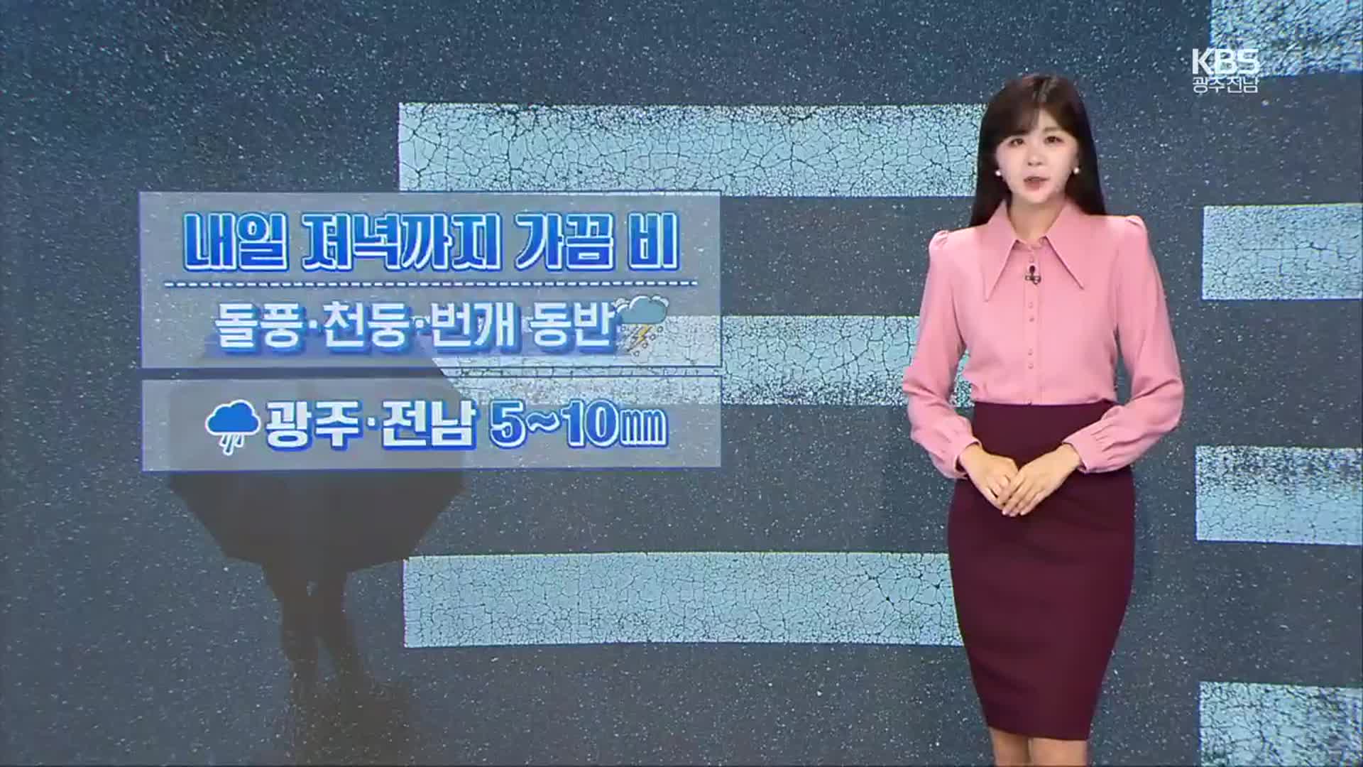 [날씨] 광주·전남 내일 저녁까지 가끔 비…서해안 강풍