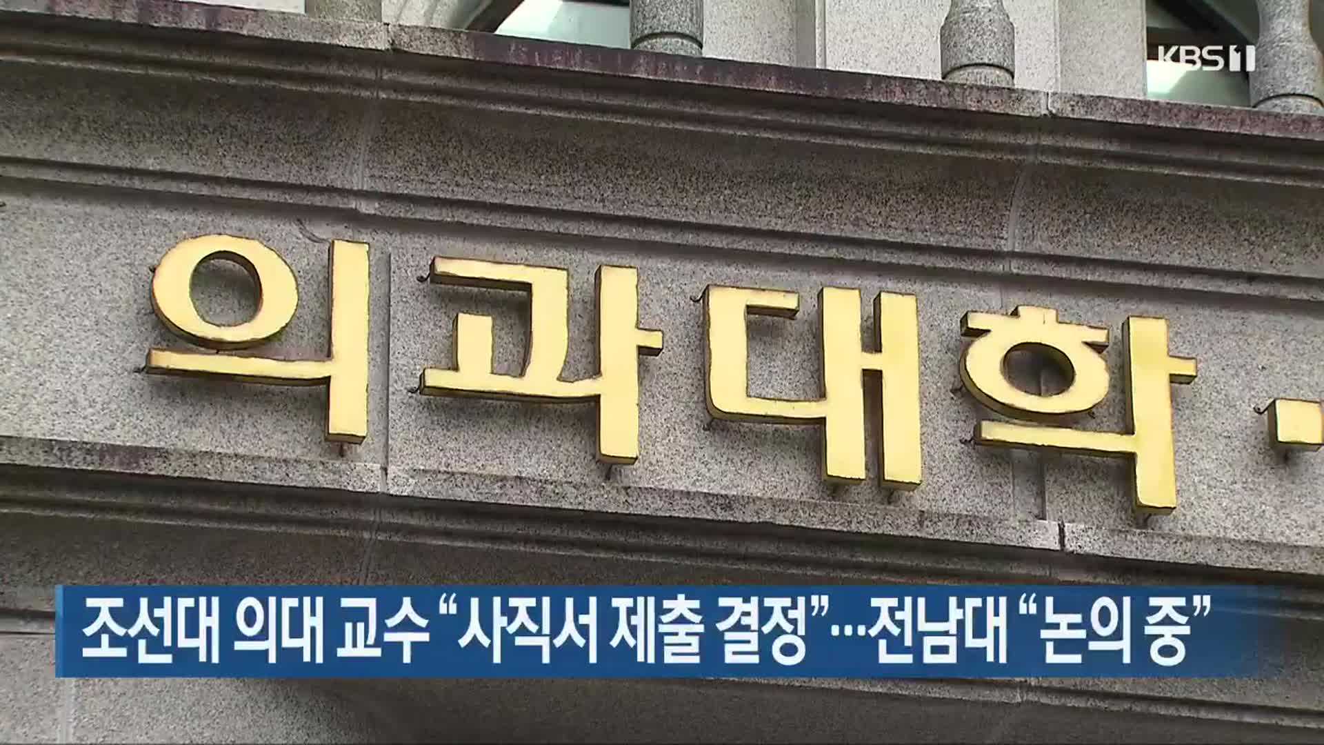 조선대 의대 교수 “사직서 제출 결정”…전남대 “논의 중”