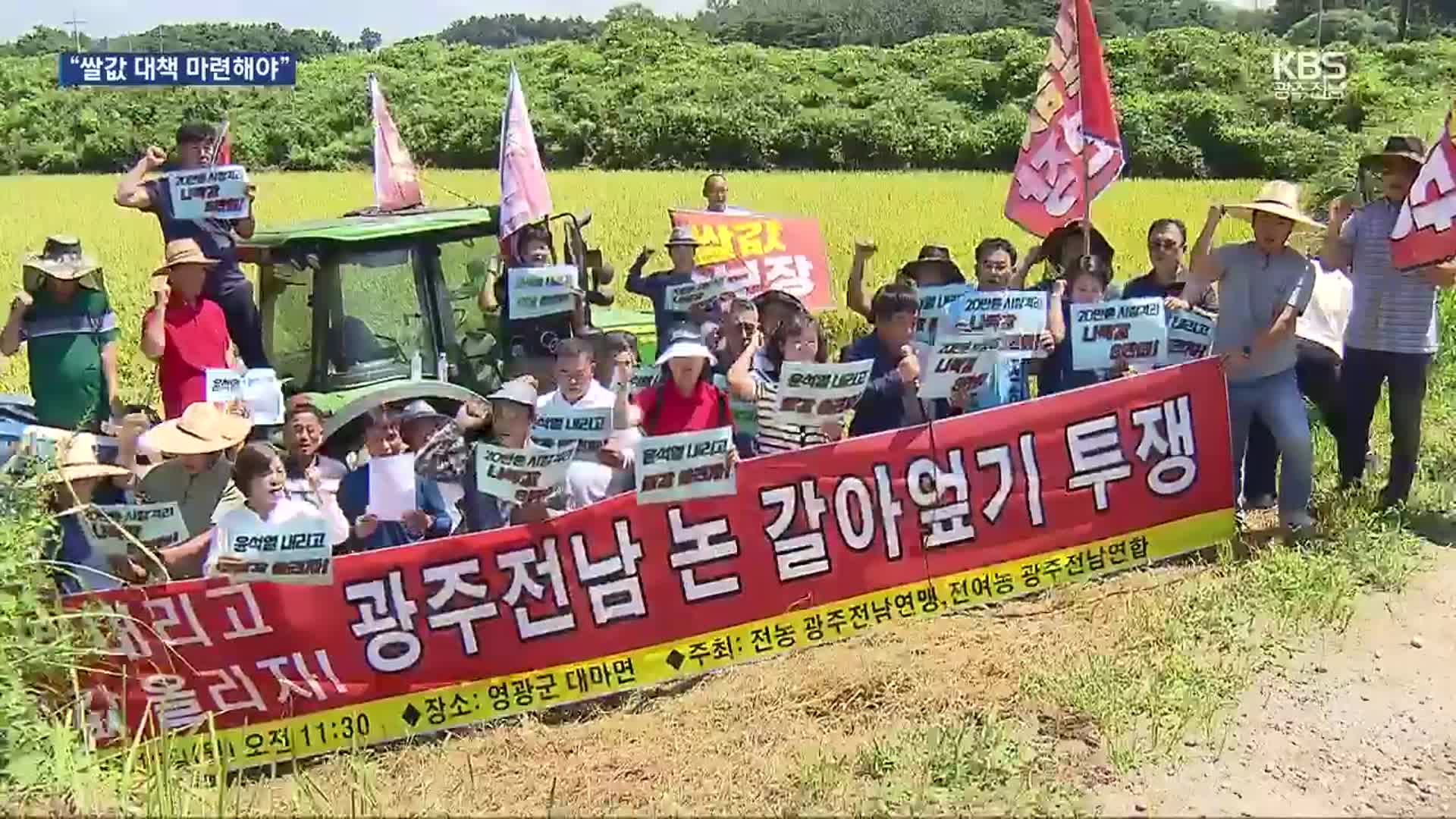 “논 갈아엎자”…쌀값 하락에 농민들 분노