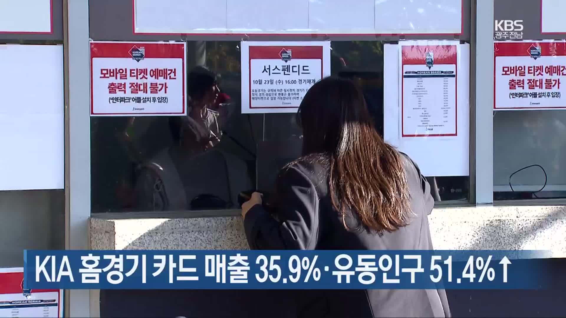 [간추린 단신] KIA 홈경기 카드 매출 35.9%·유동인구 51.4%↑ 외