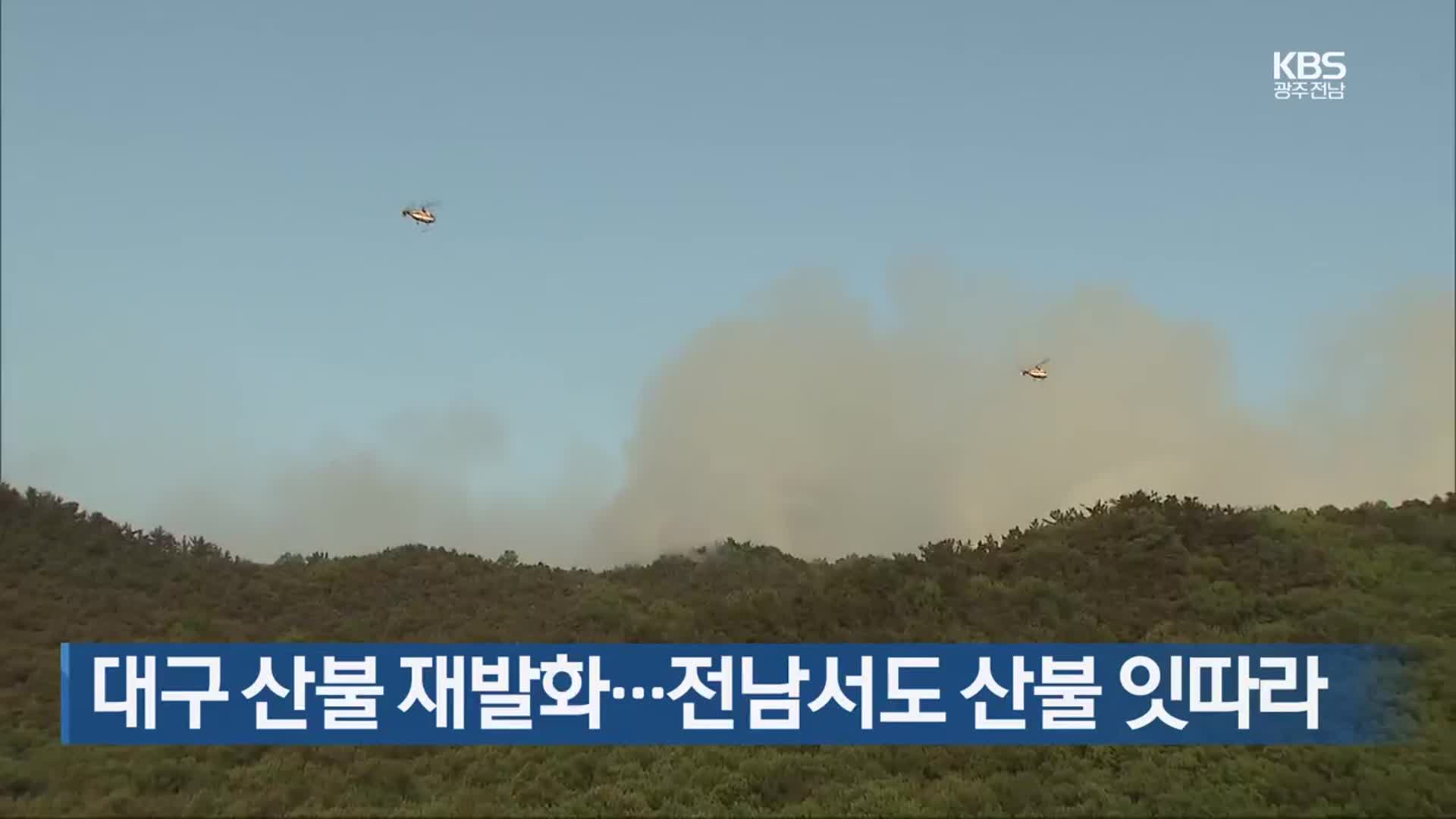 대구 산불 재발화…전남서도 산불 잇따라