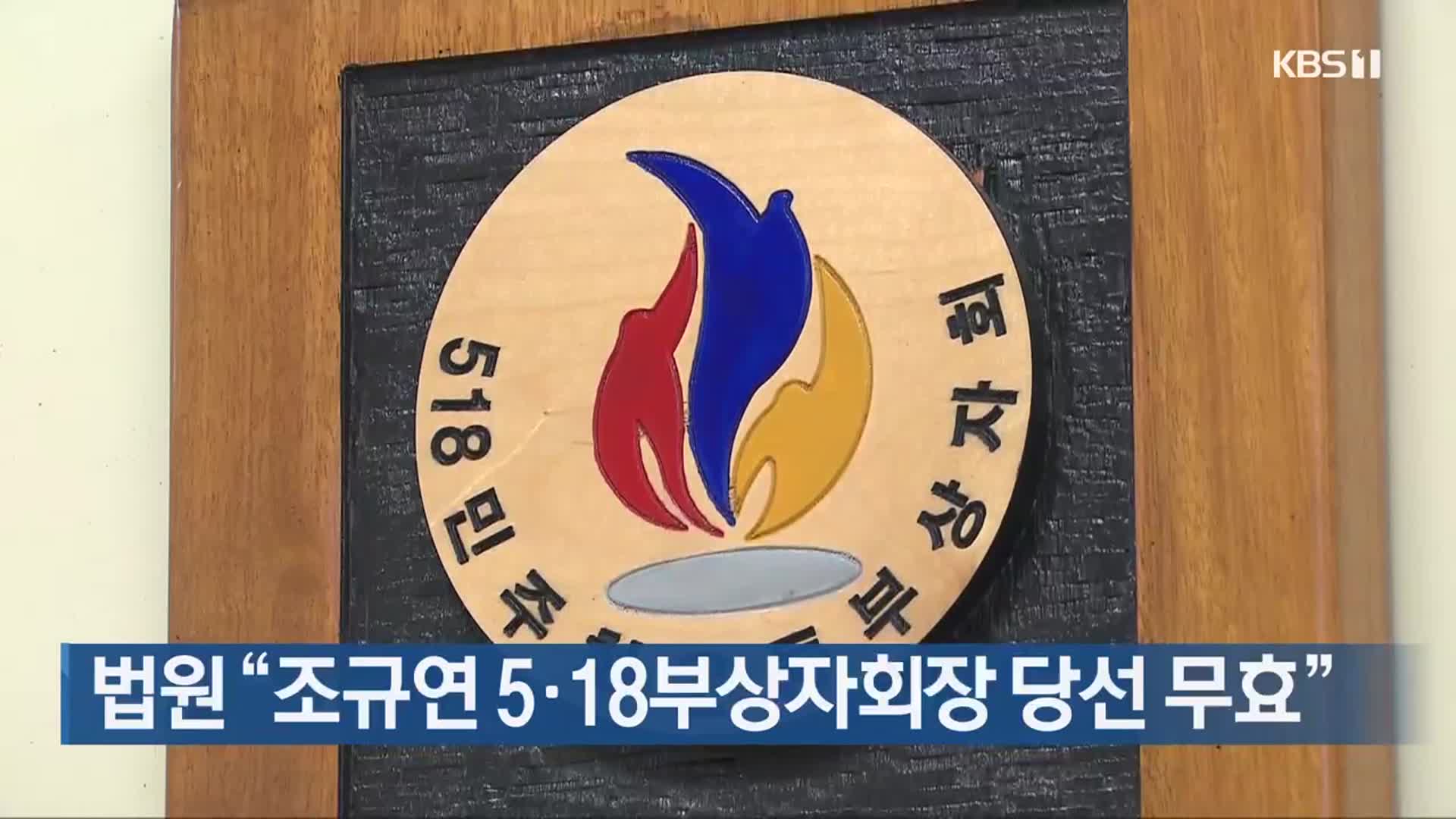 법원 “조규연 5·18부상자회장 당선 무효”