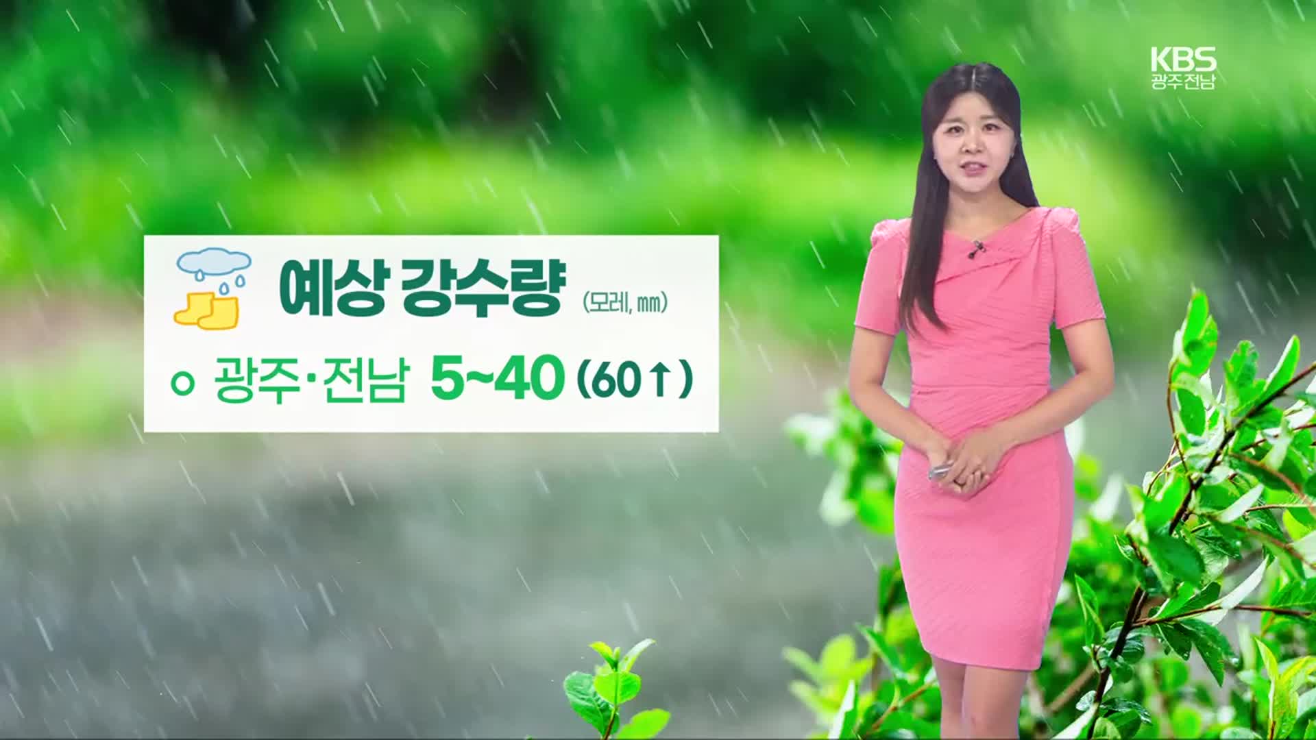 [날씨] 광주·전남 수요일까지 비…남해안 시간당 10~30mm