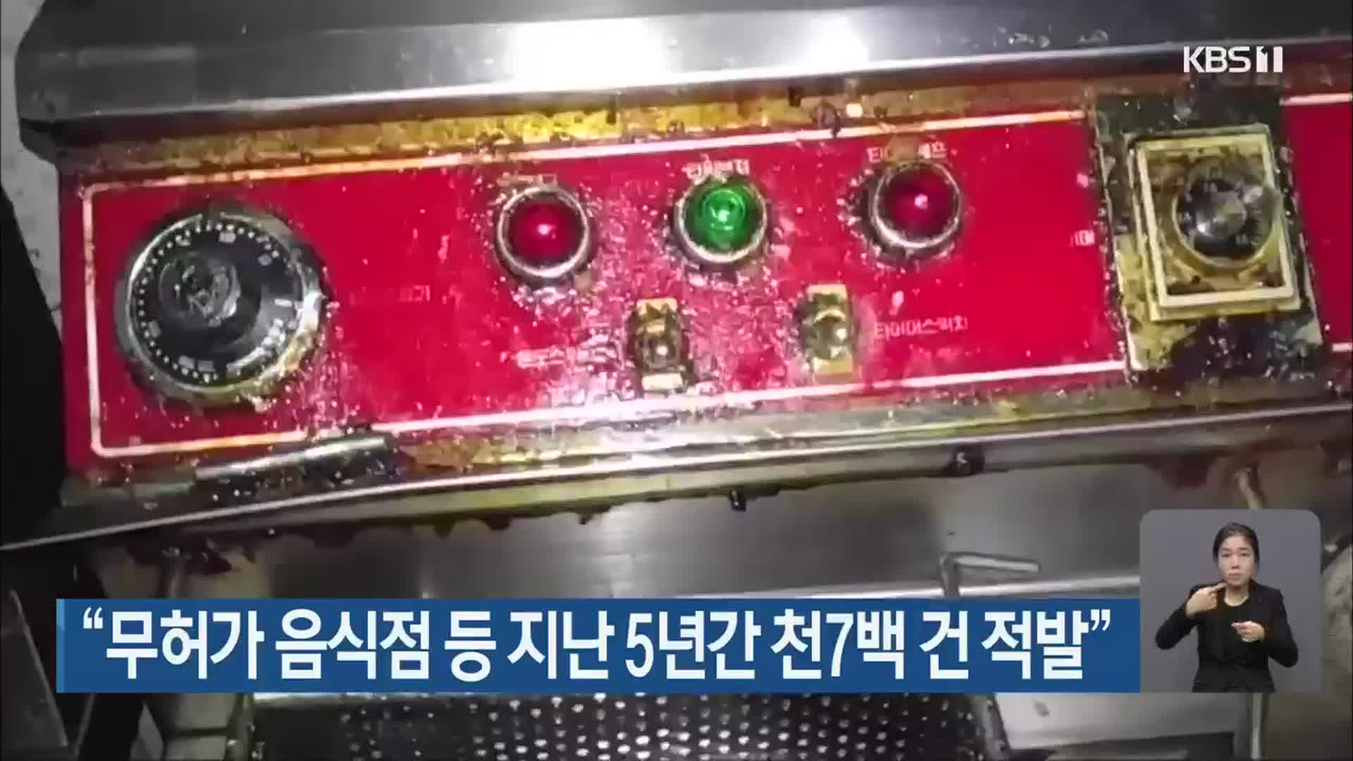 “무허가 음식점 등 지난 5년간 1천 7백 건 적발”