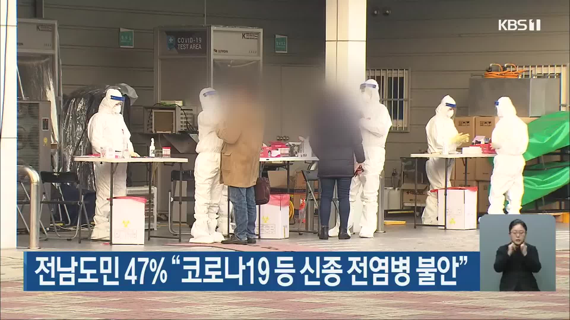 전남도민 47% “코로나19 등 신종 전염병 불안”