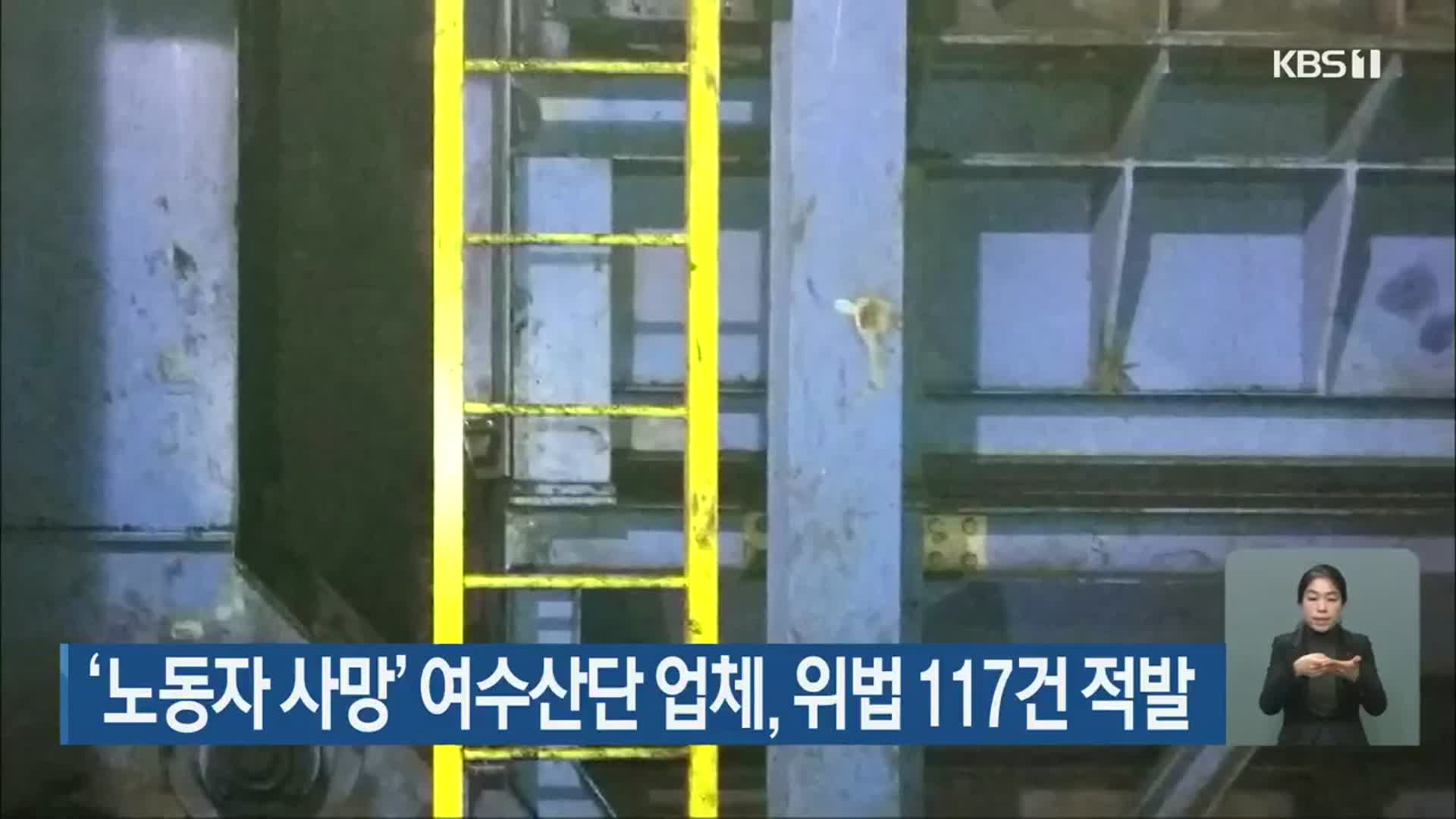 ‘노동자 사망’ 여수산단 업체, 위법 117건 적발