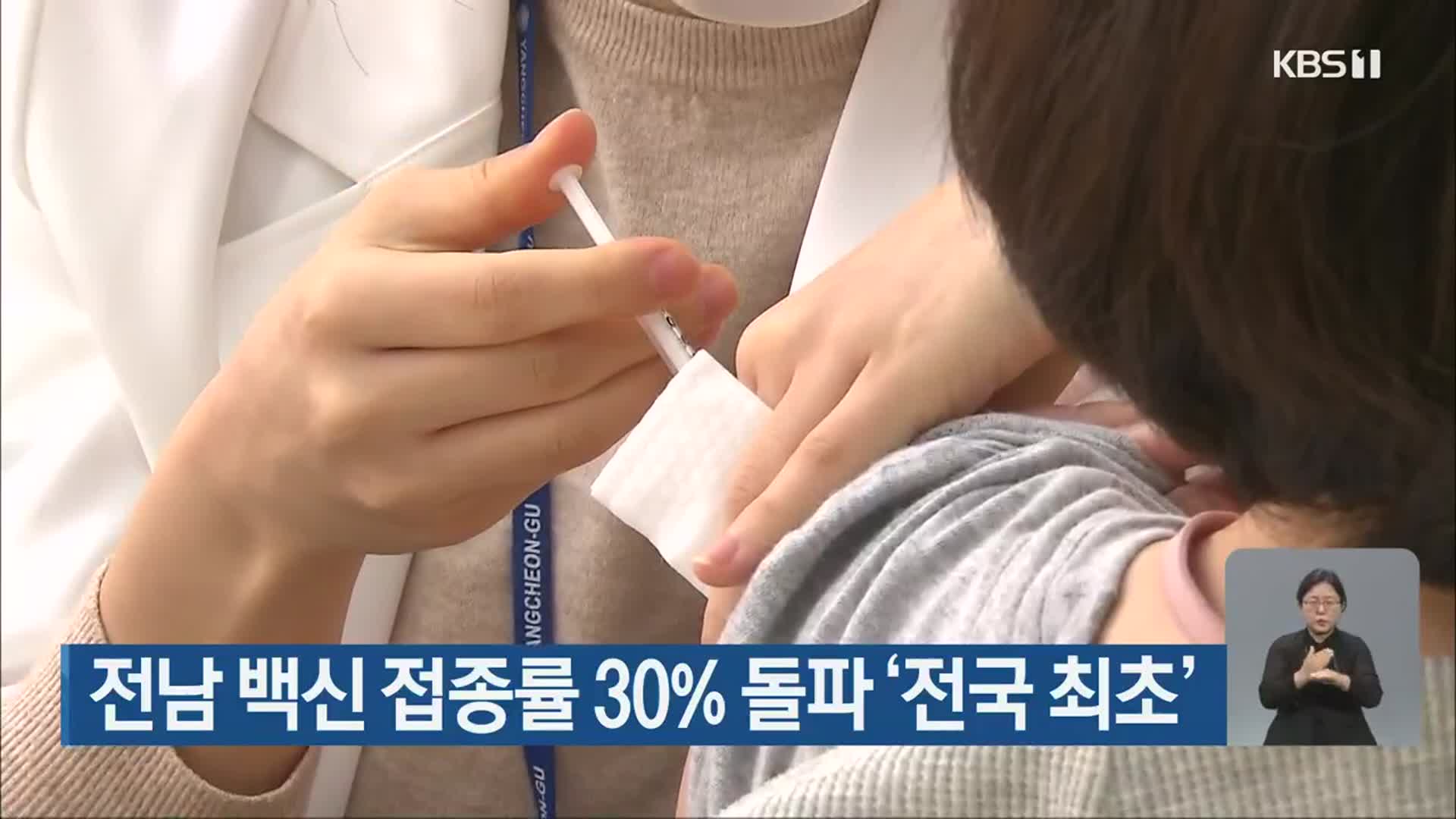 전남 백신 접종률 30% 돌파 ‘전국 최초’